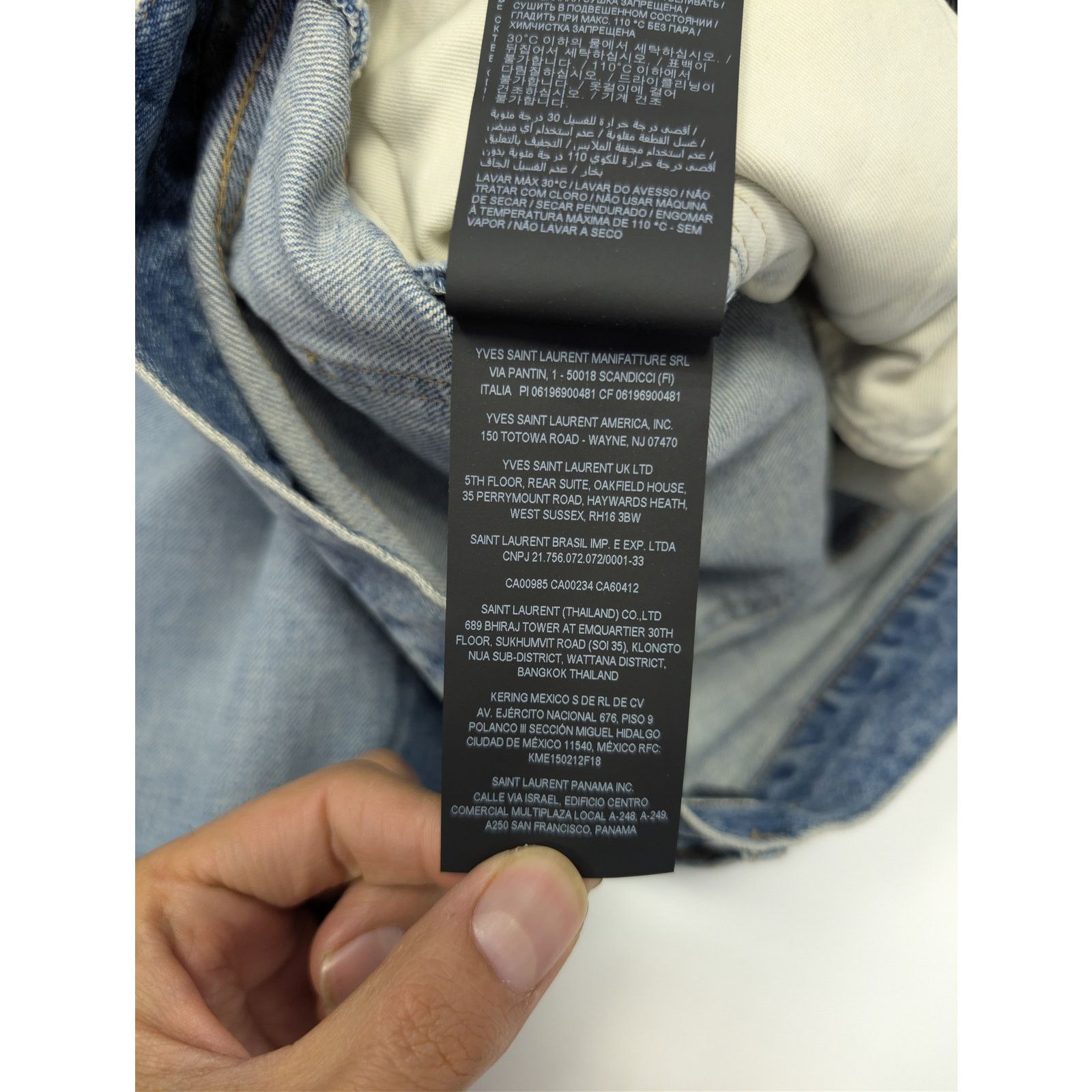 Saint Laurent Paris o1rshd1 Adjusted Maxi Long Baggy Denim Jeans Charlotte Blue Size US 32 / EU 48 - 21 Thumbnail