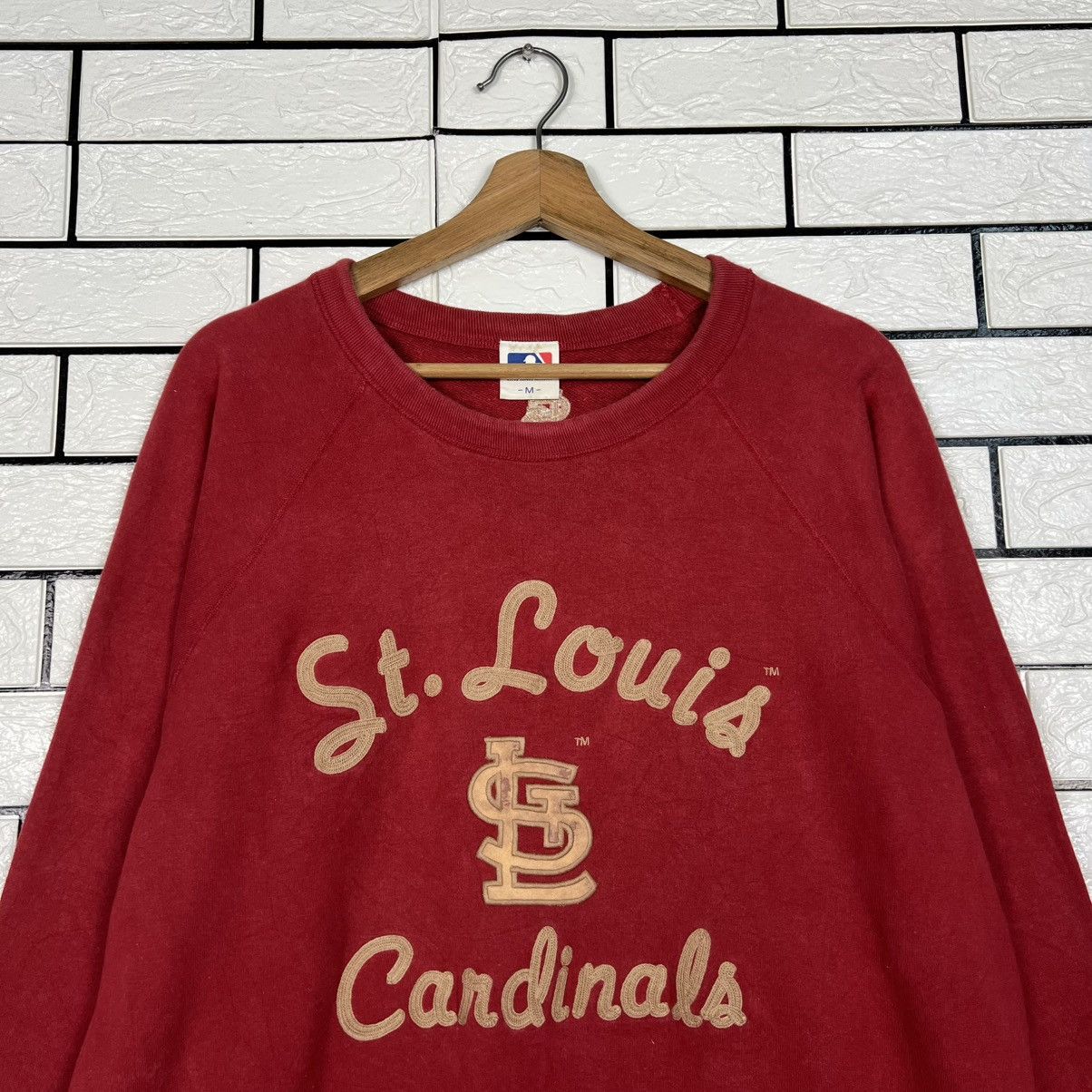 MLB St Louis Cardinals Big Logo Crewneck Sweatshirt #4020-C183 Size US M / EU 48-50 / 2 - 2 Thumbnail