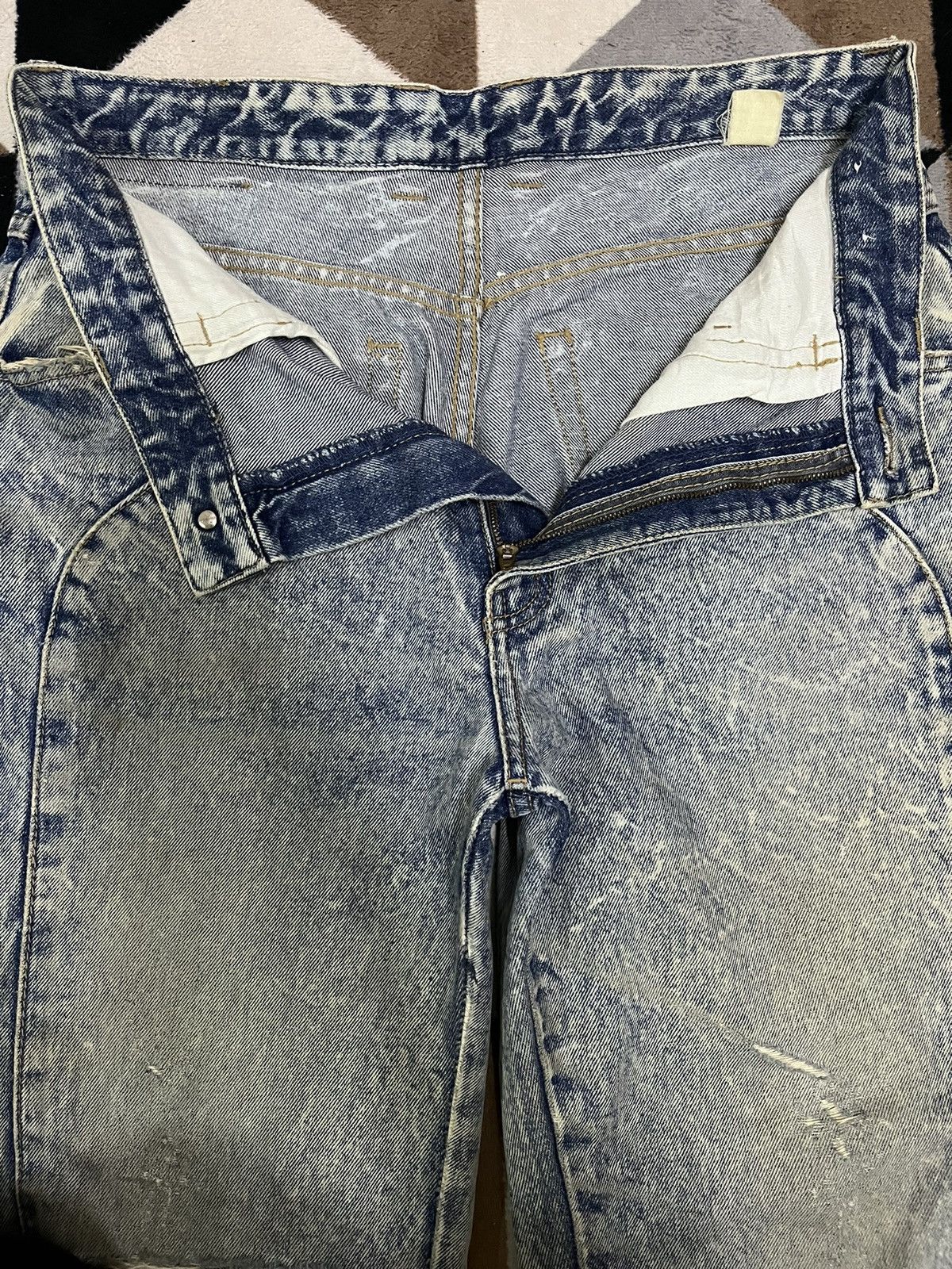 Vintage Vintage Coat of arms acid blue wash Style Jeans Size US 32 / EU 48 - 12 Thumbnail