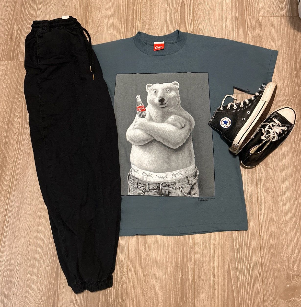 Coca Cola 1995 Polar Bear Calvin Klein Parody Coca Cola Promo Tee Size US M / EU 48-50 / 2 - 4 Thumbnail