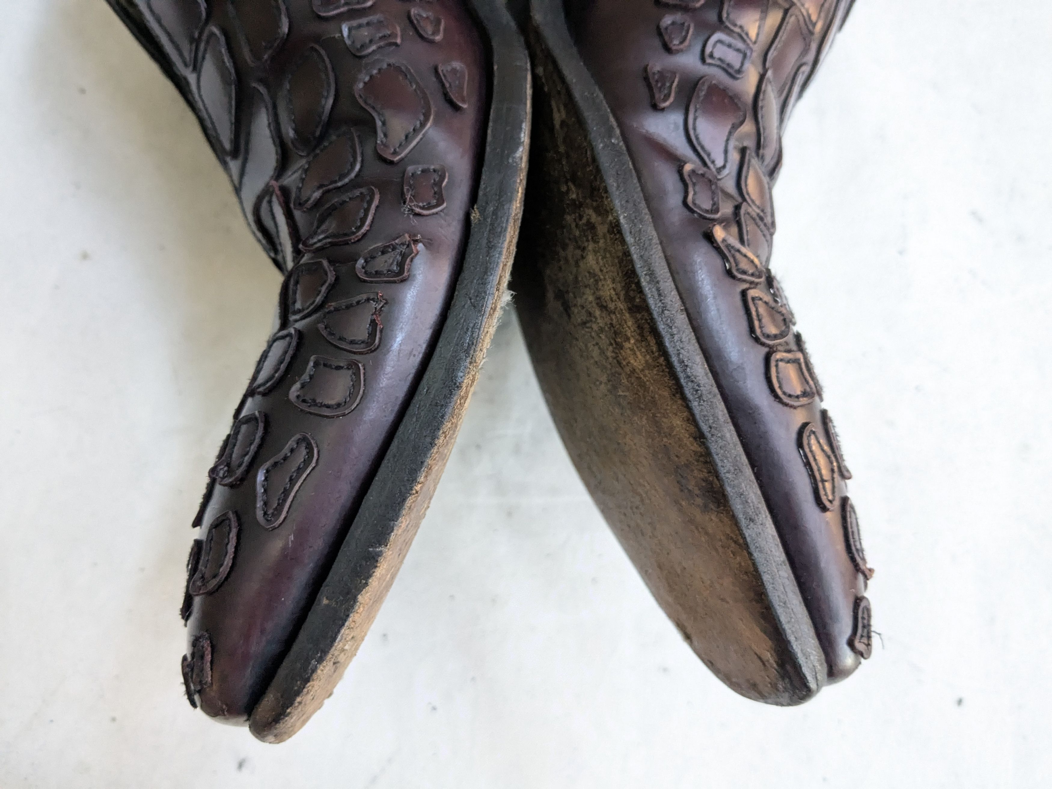 Prada Prada Oxfords Burgundy 9.5 Croc Pattern Leather Size US 9.5 / EU 42-43 - 11 Thumbnail