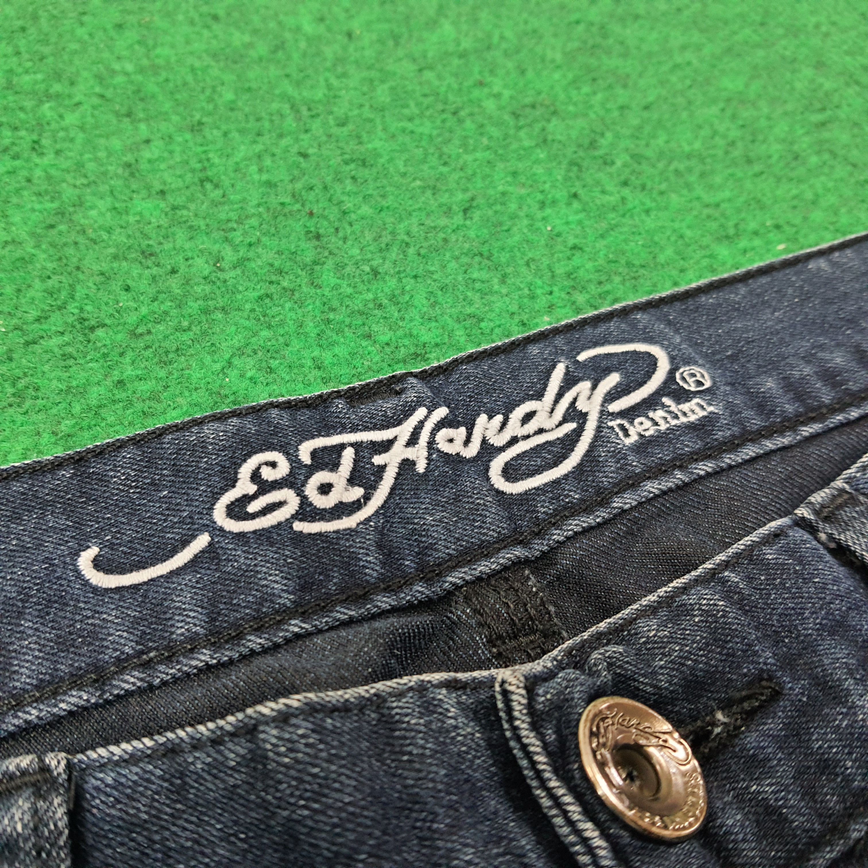 Designer × Ed Hardy × Vintage Vintage Ed Hardy designer Custom Logo Jeans Size 30" / US 8 / IT 44 - 5 Thumbnail