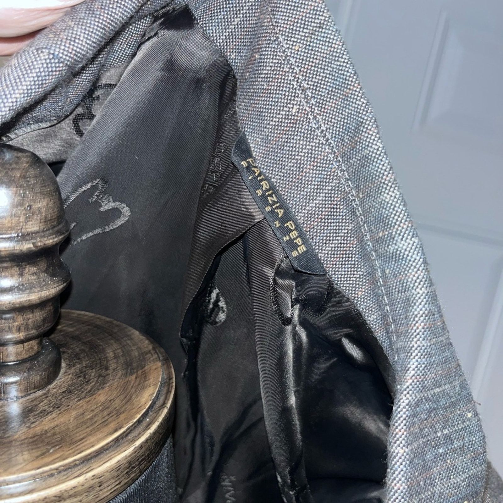 Patrizia Pepe Patrizia Pepe Gray Pinstripe Blazer Jacket 38S Made In Italy Size 38S - 6 Thumbnail