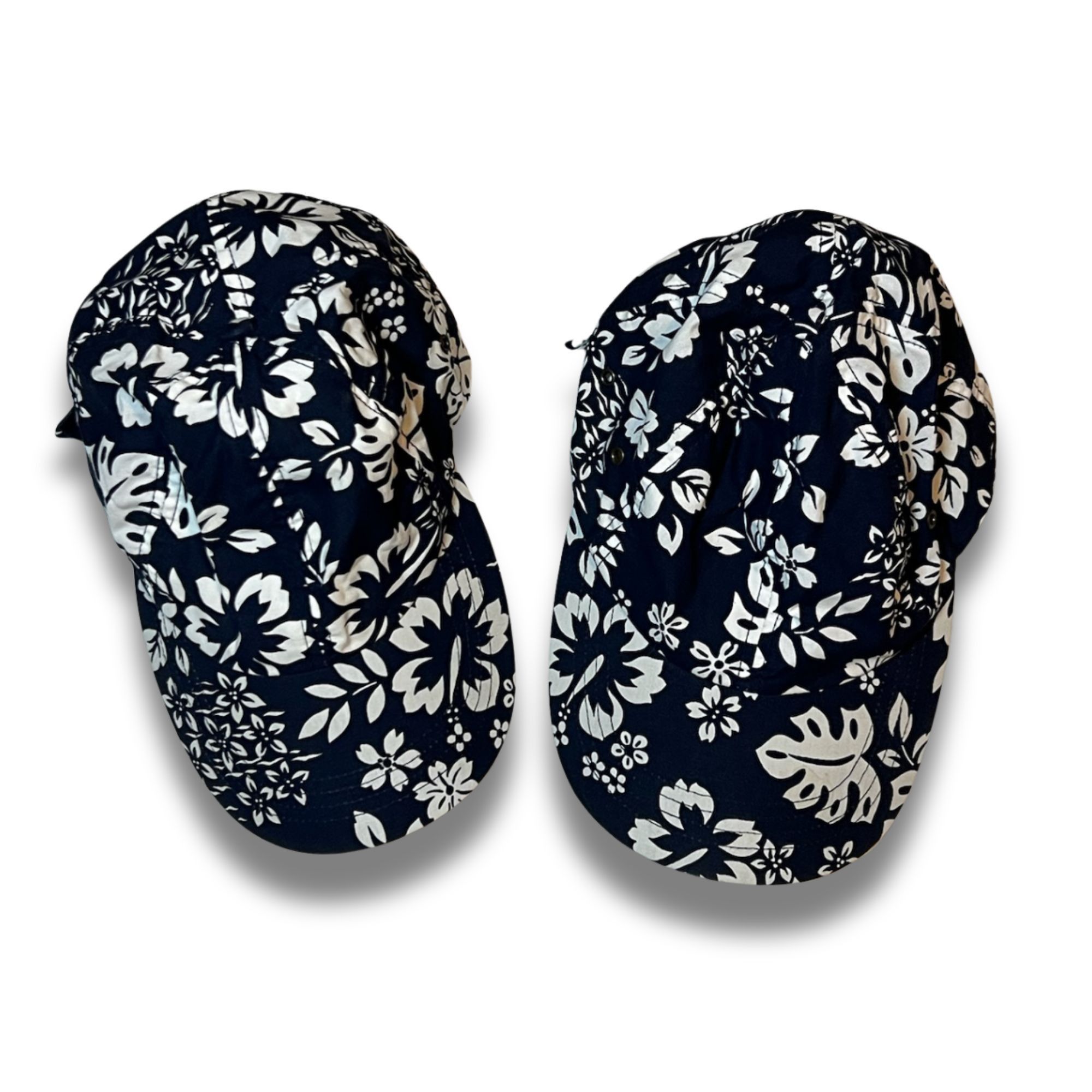Other 2 Navy Blue Floral Baseball Caps 100% Cotton & Polyester Ble Size ONE SIZE - 2 Thumbnail