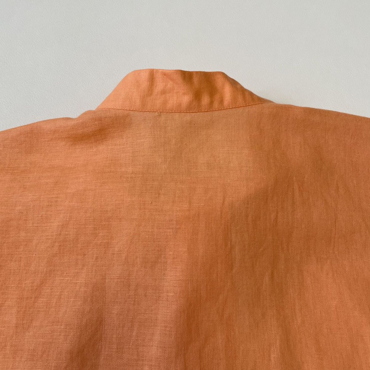 Pleats Please Issey Miyake Coral Orange Curved Sleeve Shirt Size US M / EU 48-50 / 2 - 14 Thumbnail