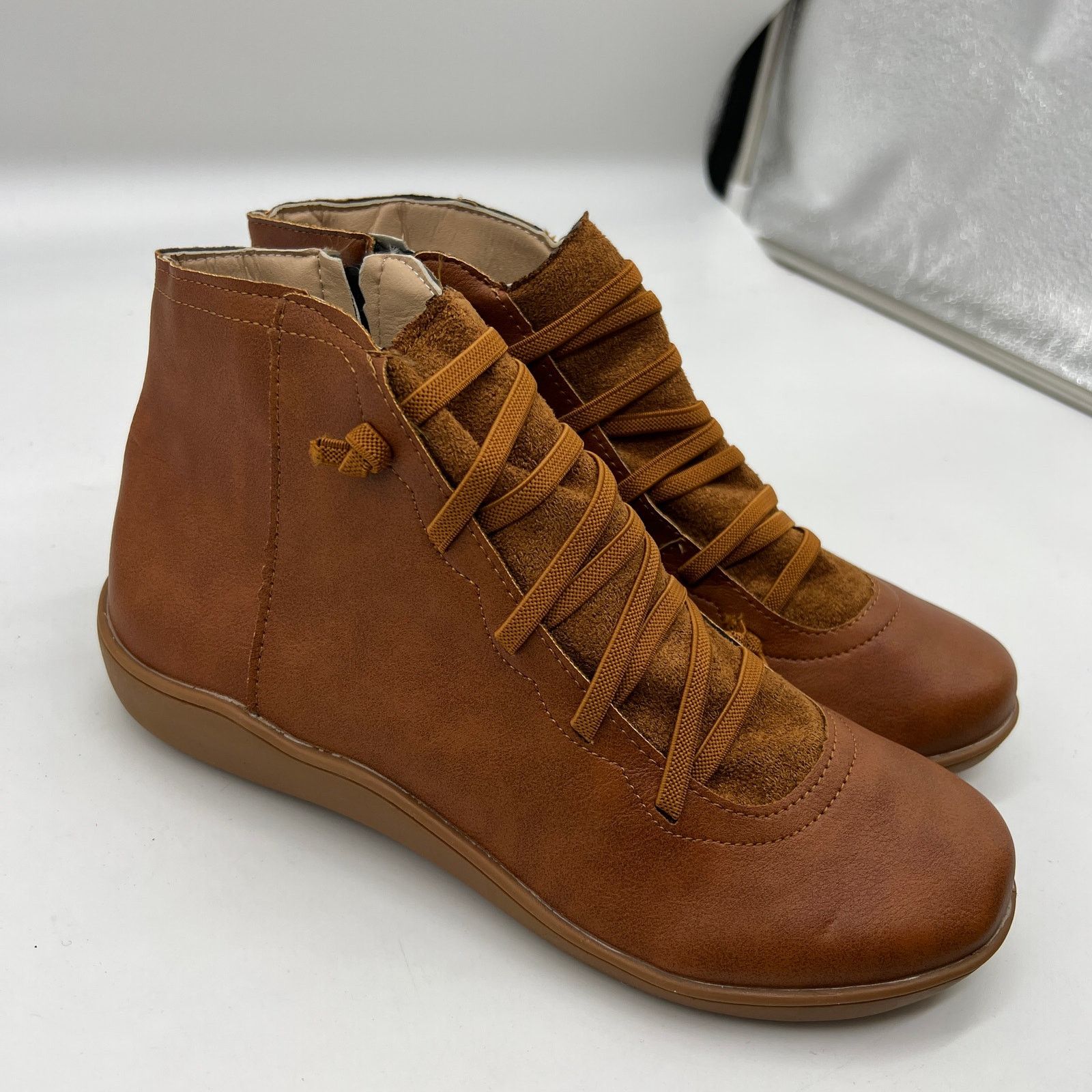 Other Ankle Boots Round Toe Casual Comfortable Lightweight S Size US 8 / IT 38 - 3 Thumbnail