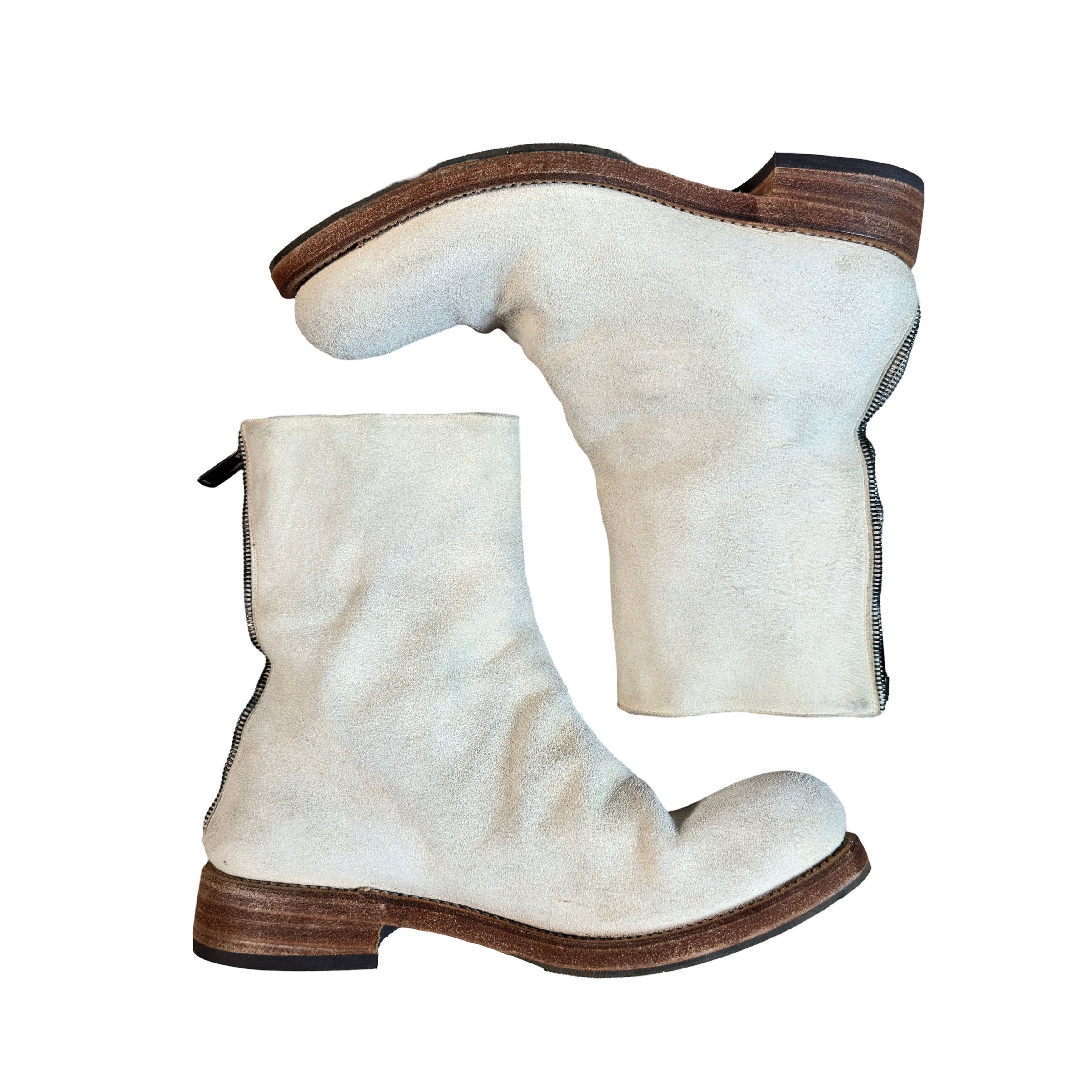 10sei0otto Suede Double Zip Boots | Grailed