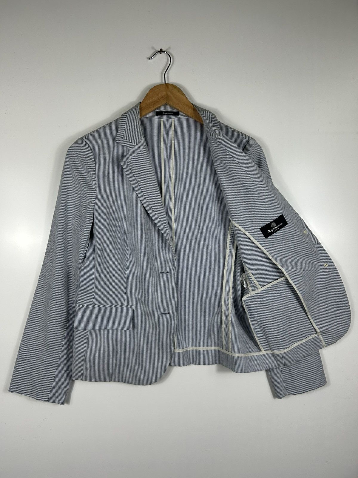 Aquascutum × Vintage 🔥Aquascutum London Hickory Stripes Single Breast Coat Size S / US 4 / IT 40 - 9 Thumbnail