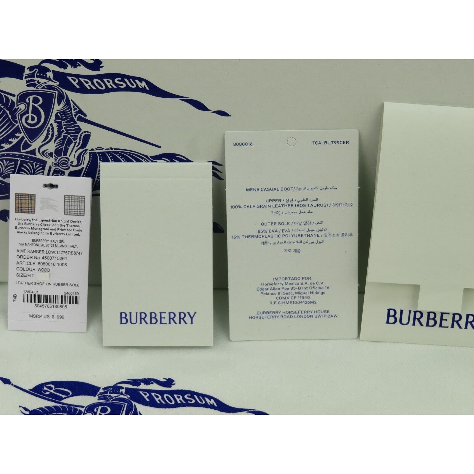 Burberry BURBERRY RANGER DARK BROWN LEATHER HIKING BOOTS US 10 43 IT Size US 10 / EU 43 - 15 Thumbnail