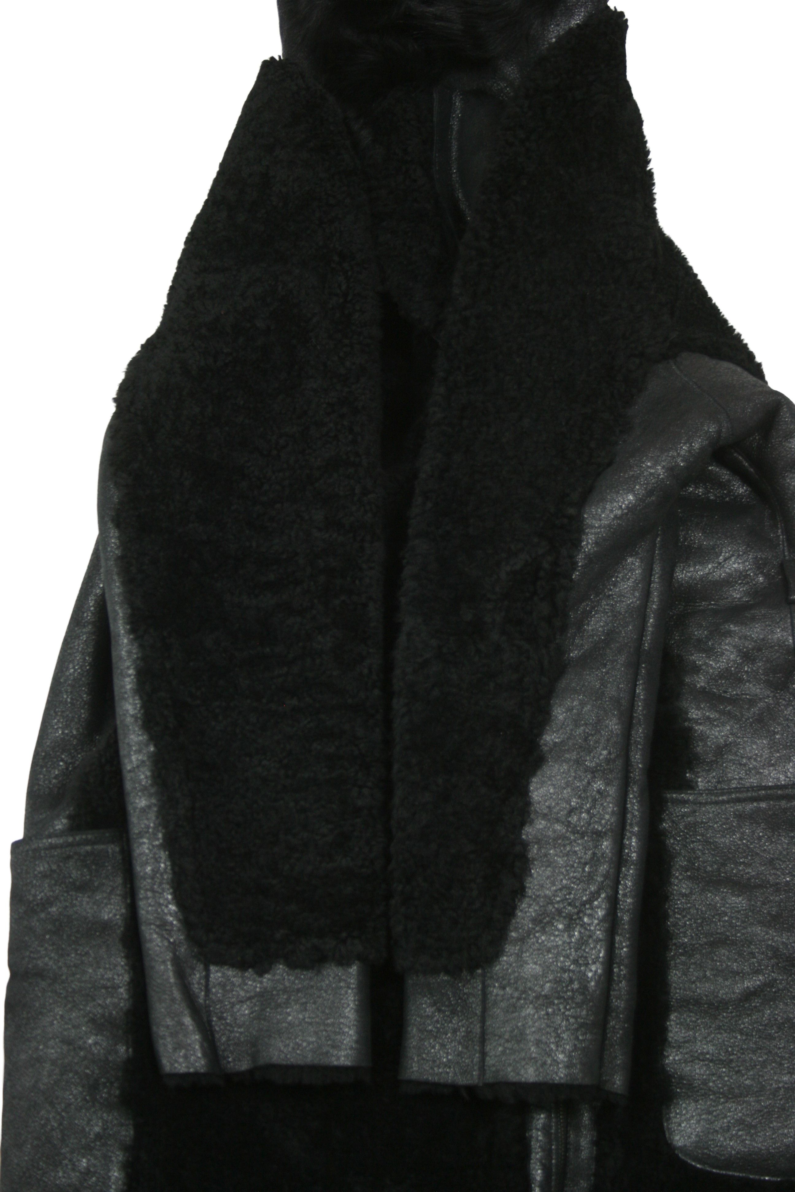 Mulberry Sheepskin Leather Sheerling Overcoat Size S / US 4 / IT 40 - 8 Thumbnail