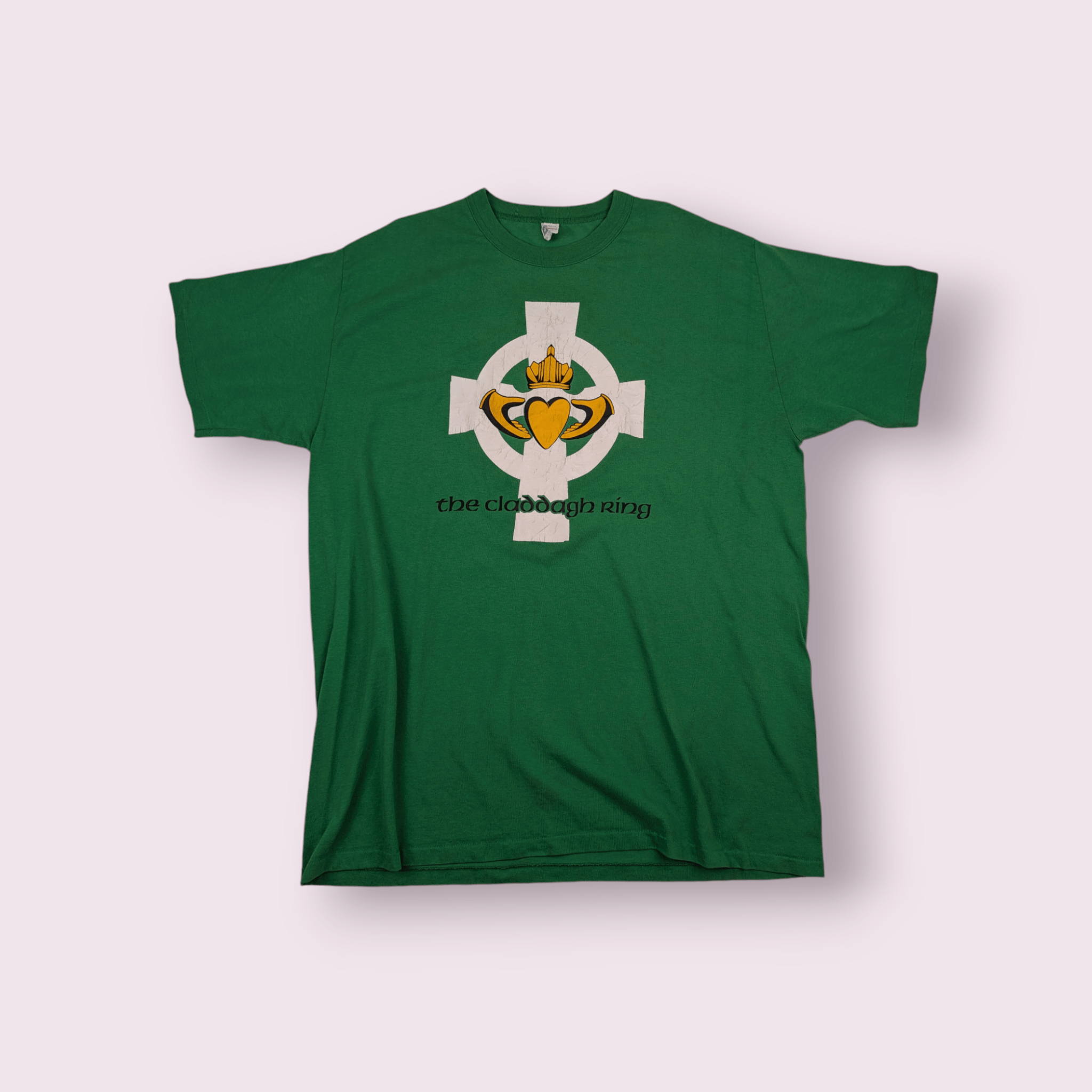 Vintage Vintage 90's THE CLADDAGH RING T-Shirt Single Stitches Size US XXL / EU 58 / 5 - 1 Thumbnail