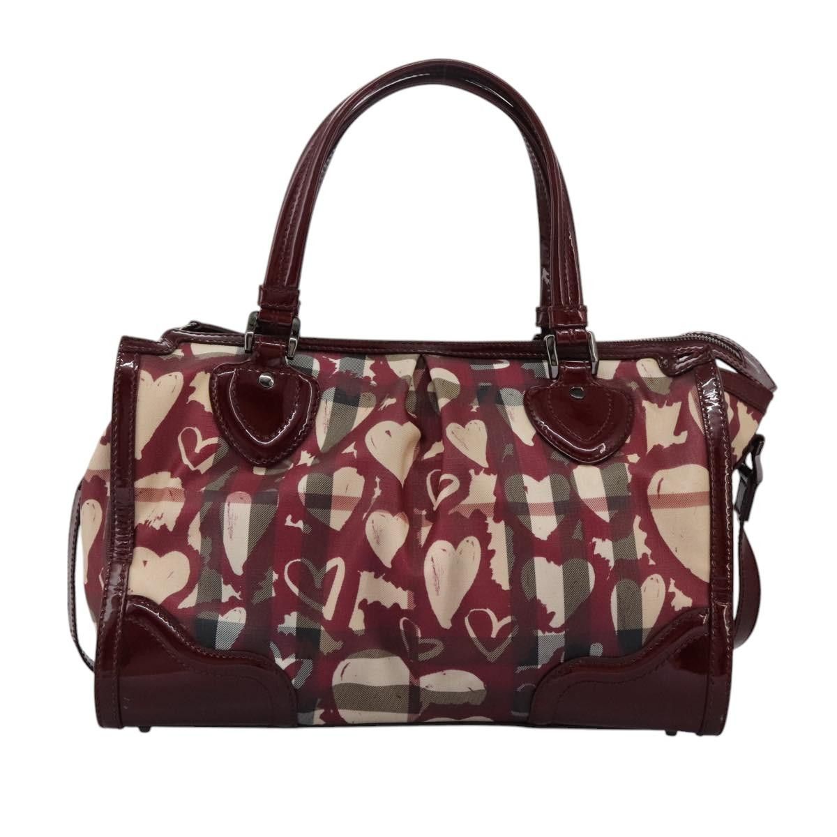 Burberry Heart Burgundy Canvas Travel Bag (Pre-Owned) Size ONE SIZE - 1 Thumbnail