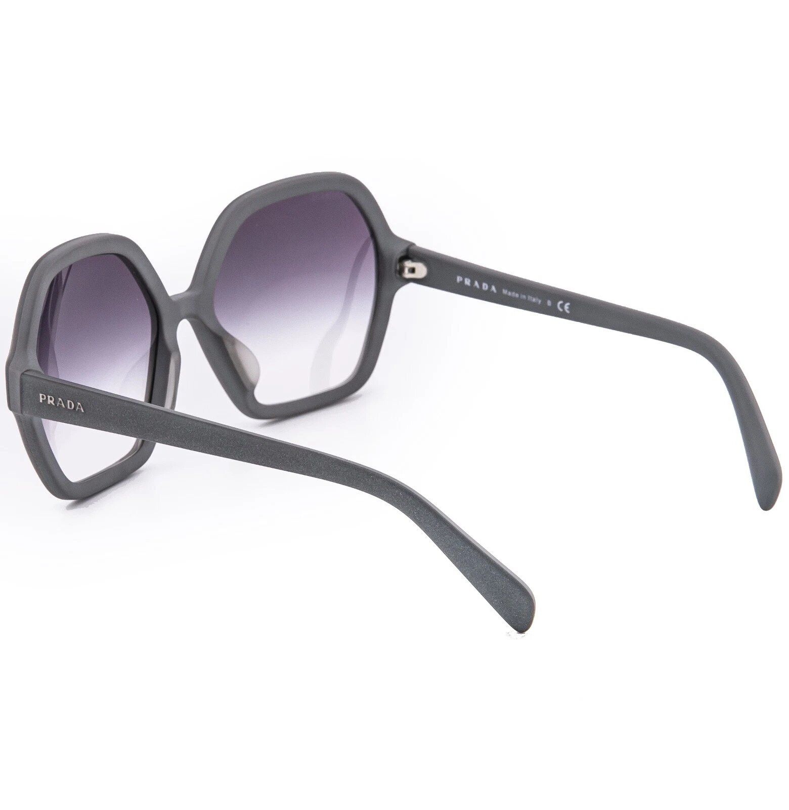 Prada PRADA 06S PR06SS SOFT POP Geometric Sunglasses Matte Gray Size ONE SIZE - 2 Thumbnail