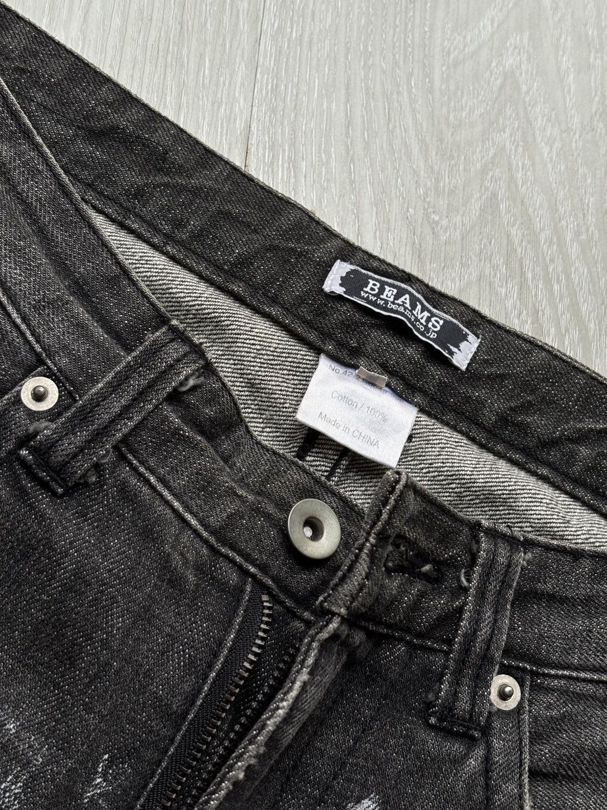 Beams Plus BEAMS paint splatter lace up jeans Size US 29 - 9 Thumbnail