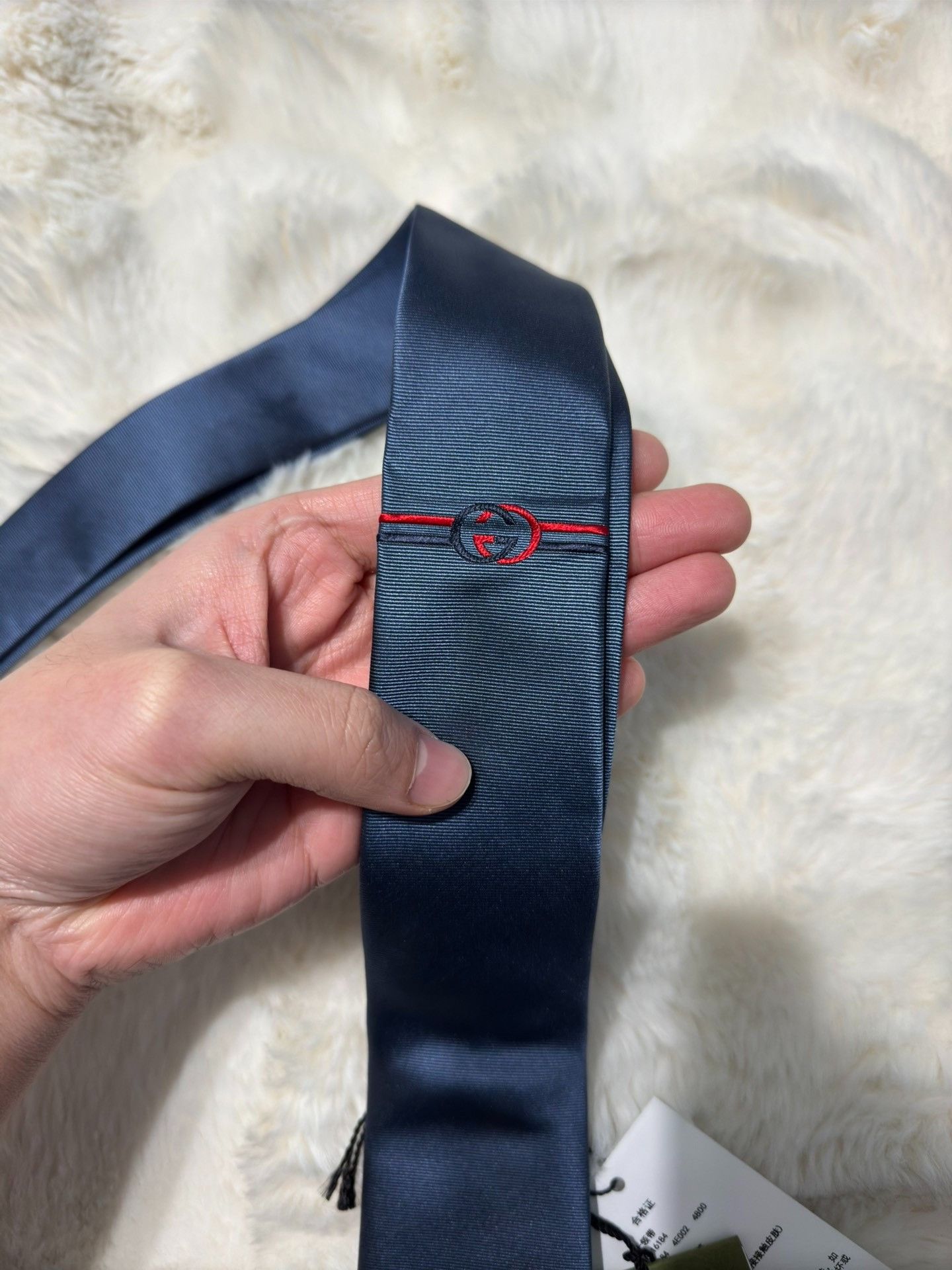 Gucci Gucci's new double Glogo silk tie 2501-Nextarrow Size ONE SIZE - 2 Thumbnail