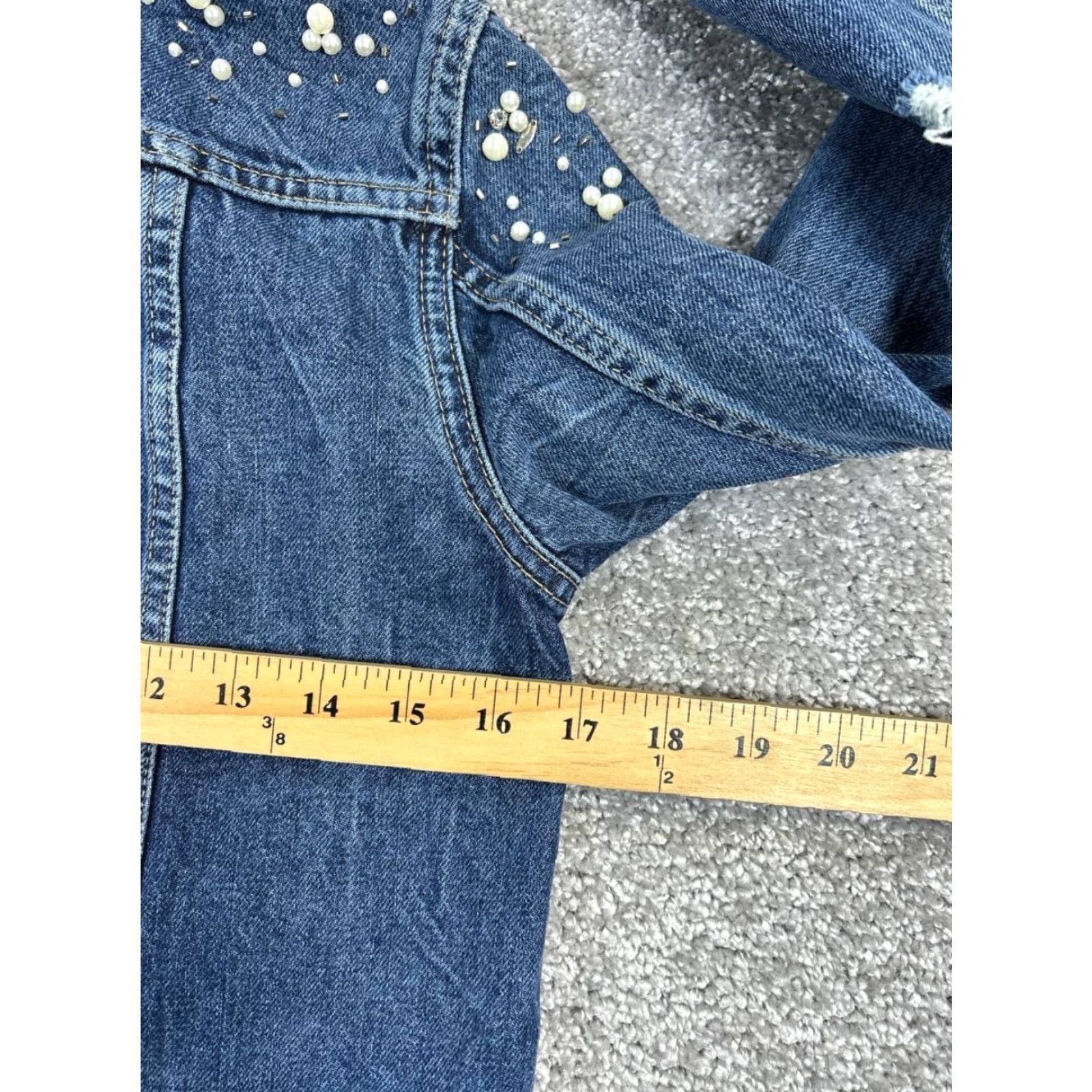 Vintage Pilcro Jacket Womens XS Blue Cotton Denim Shirt Womens XS Blue Pilcro Jacket Denim Cotton Solid Casual Spring Fall Summer Regular Mens Women? Size XS / US 0-2 / IT 36-38 - 6 Thumbnail