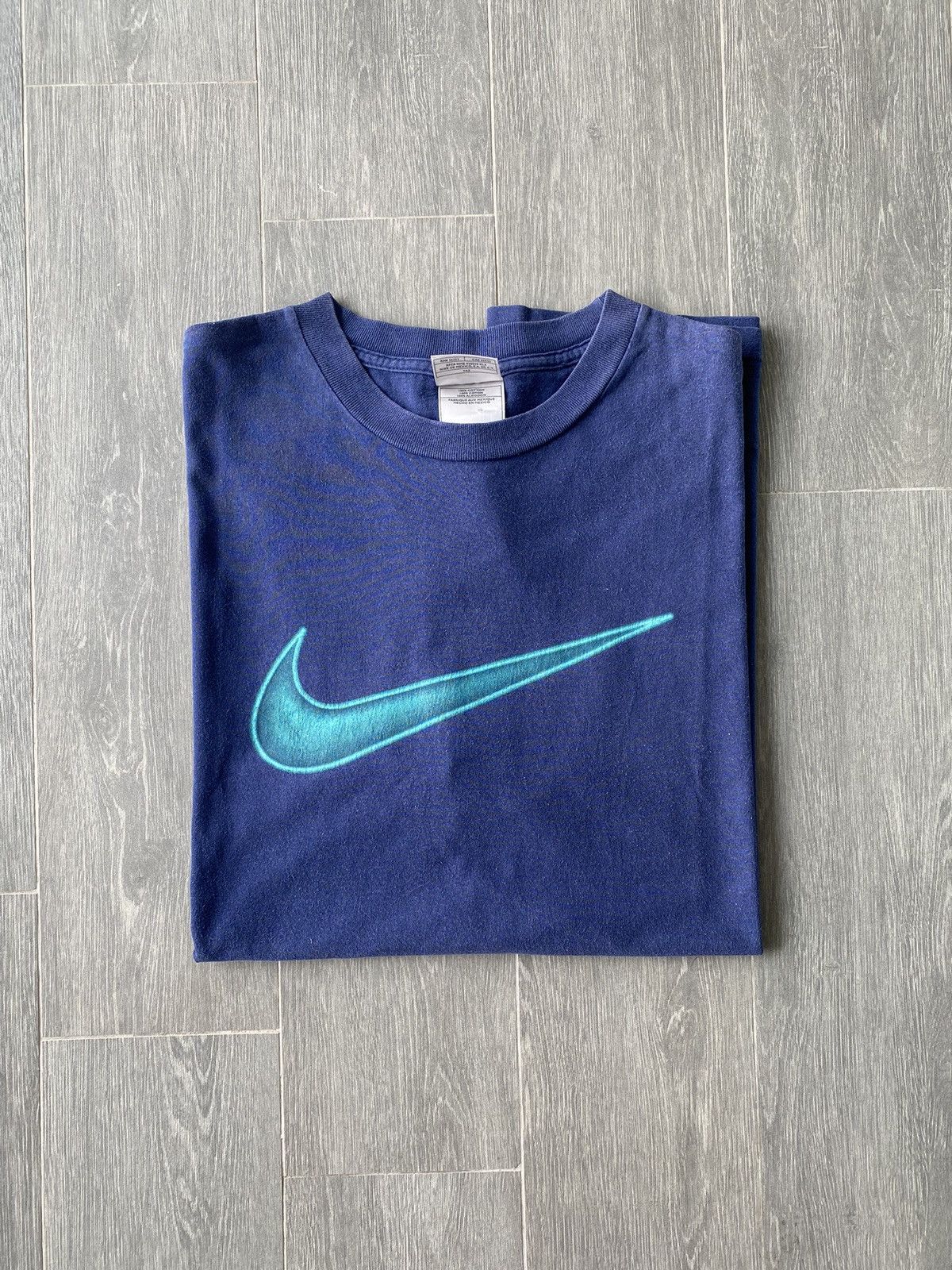 Vintage Navy Nike Big Swoosh Tee