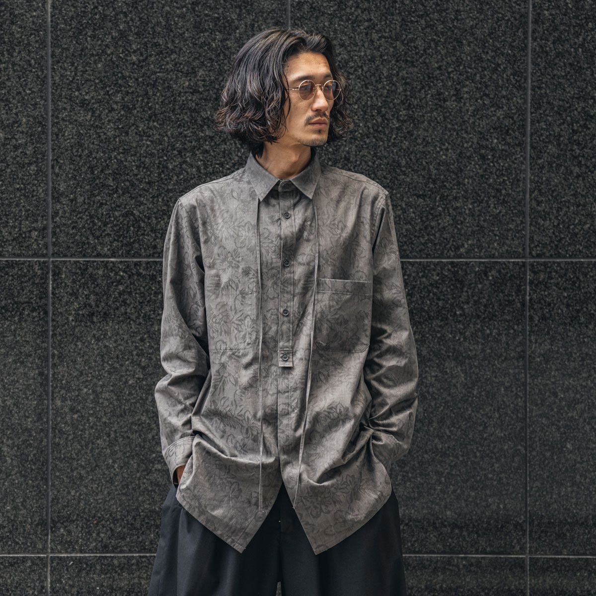 Y's for Men Yohji Yamamoto Y's for men - FLORAL JACQUARD SHIRT Size US L / EU 52-54 / 3 - 13 Thumbnail