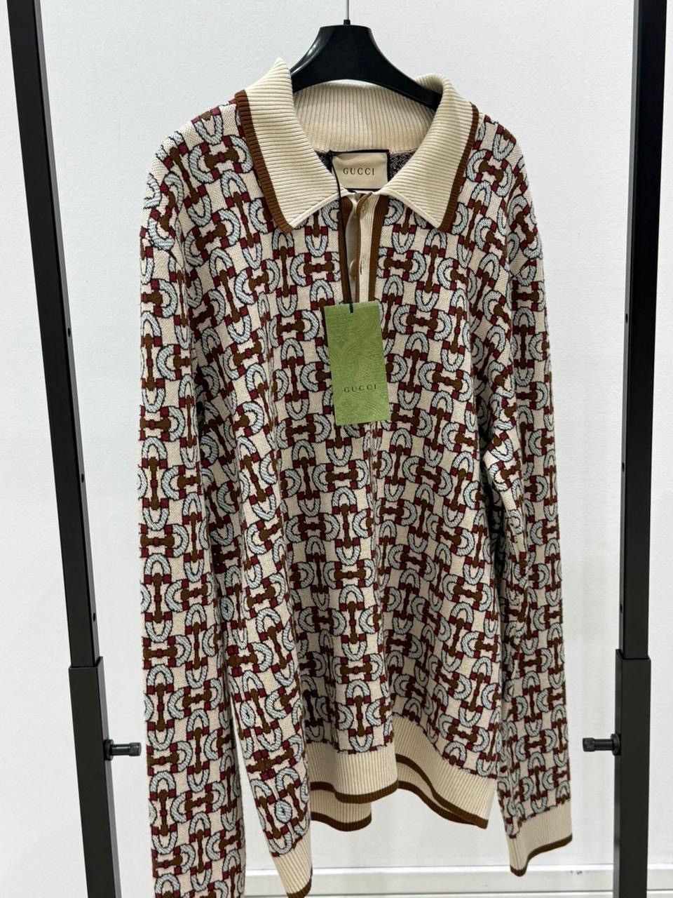 Gucci Gucci Horsebit Jacquard Polo Shirt Size US XL / EU 56 / 4 - 1 Thumbnail