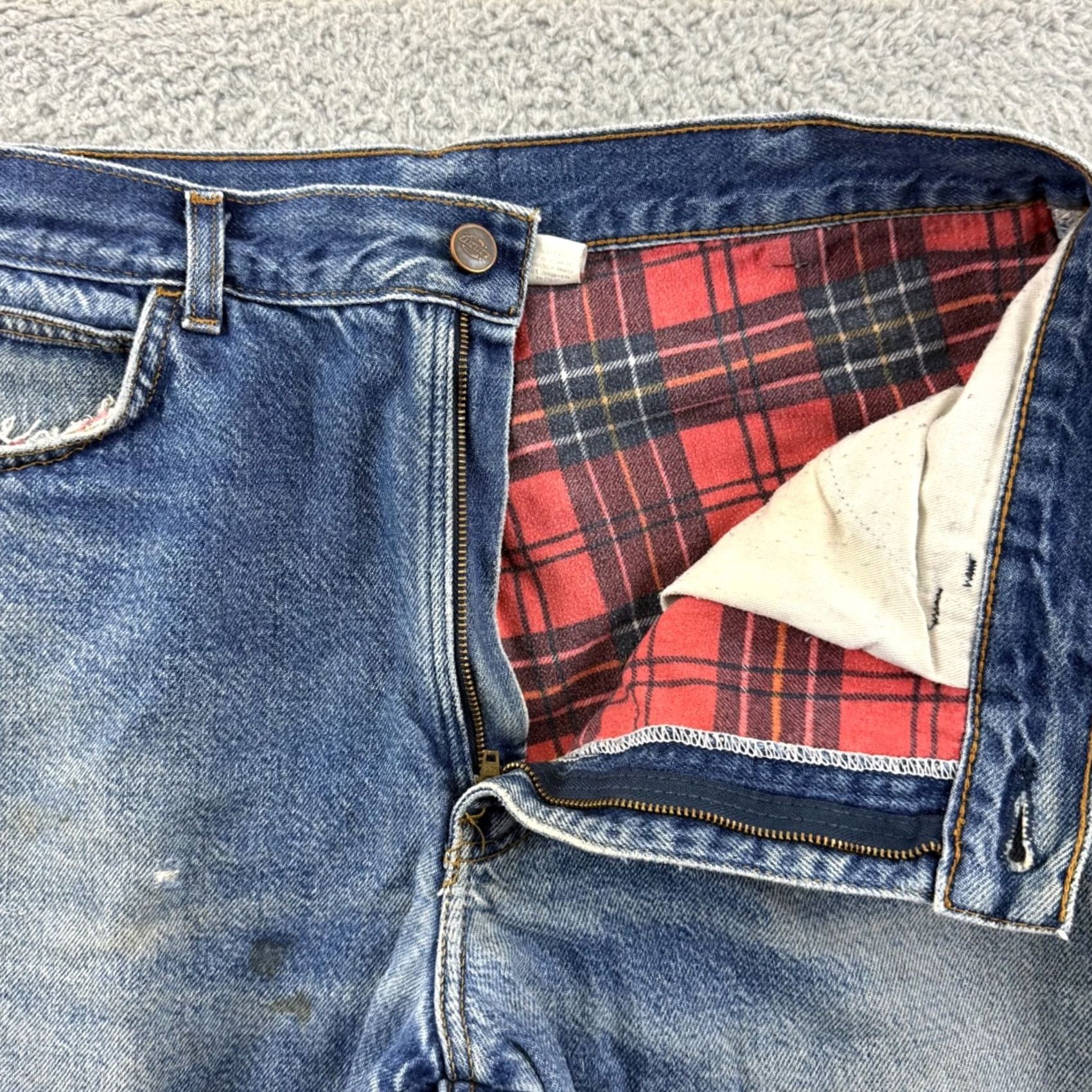 Dickies VINTAGE Dickies Jeans Mens 34x32 Blue Denim 90s Straight Regular Size US 34 / EU 50 - 4 Thumbnail