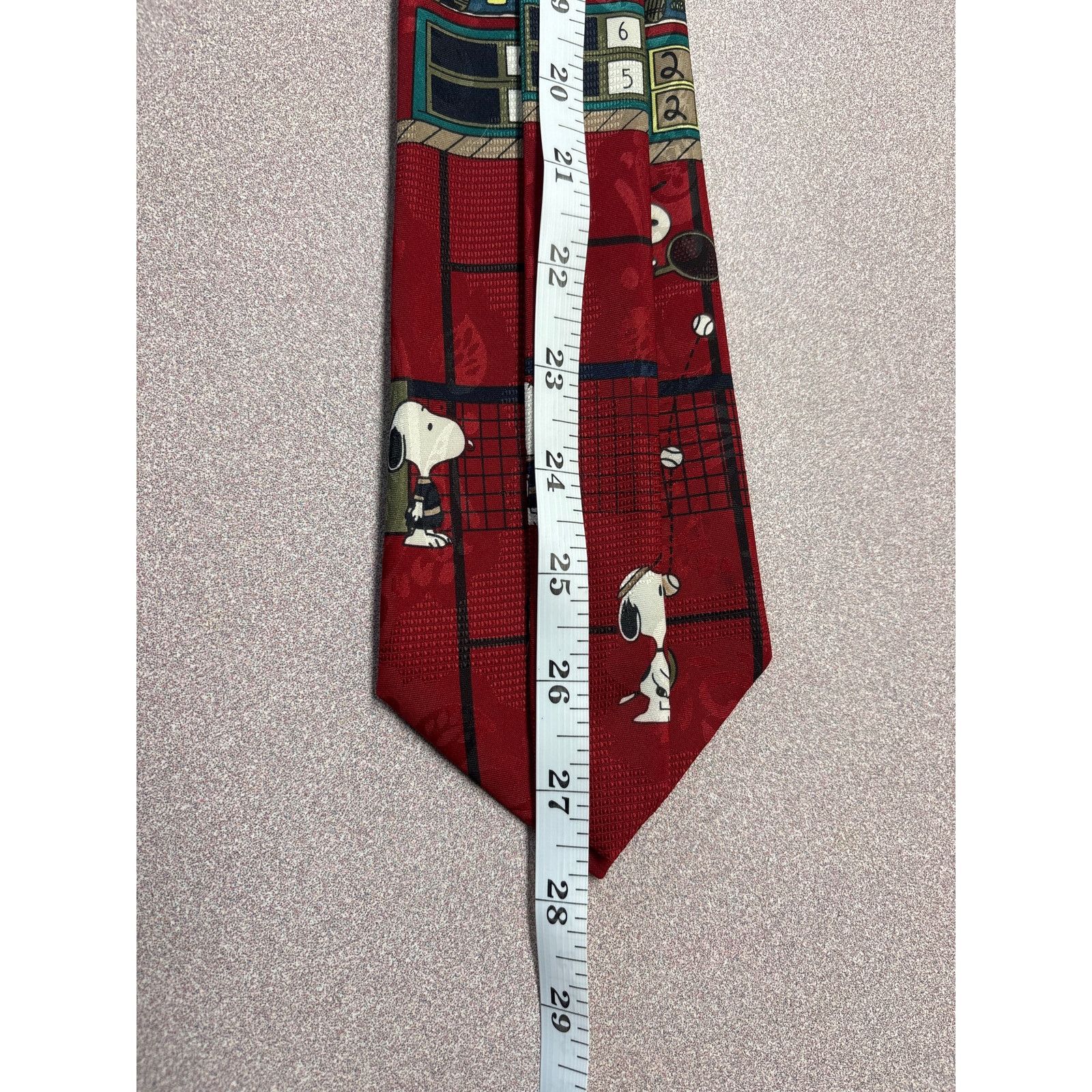 Other Snoopy and the Gang Red Tennis Tie Size ONE SIZE - 4 Thumbnail