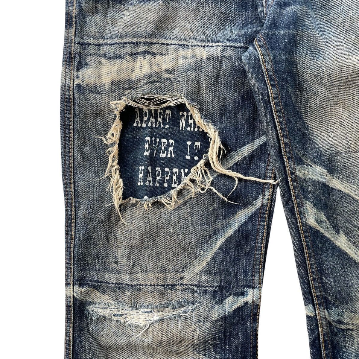 If Six Was Nine 2000s Hideaways - Flare Patchwork Distressed Jeans Size US 32 / EU 48 - 8 Thumbnail
