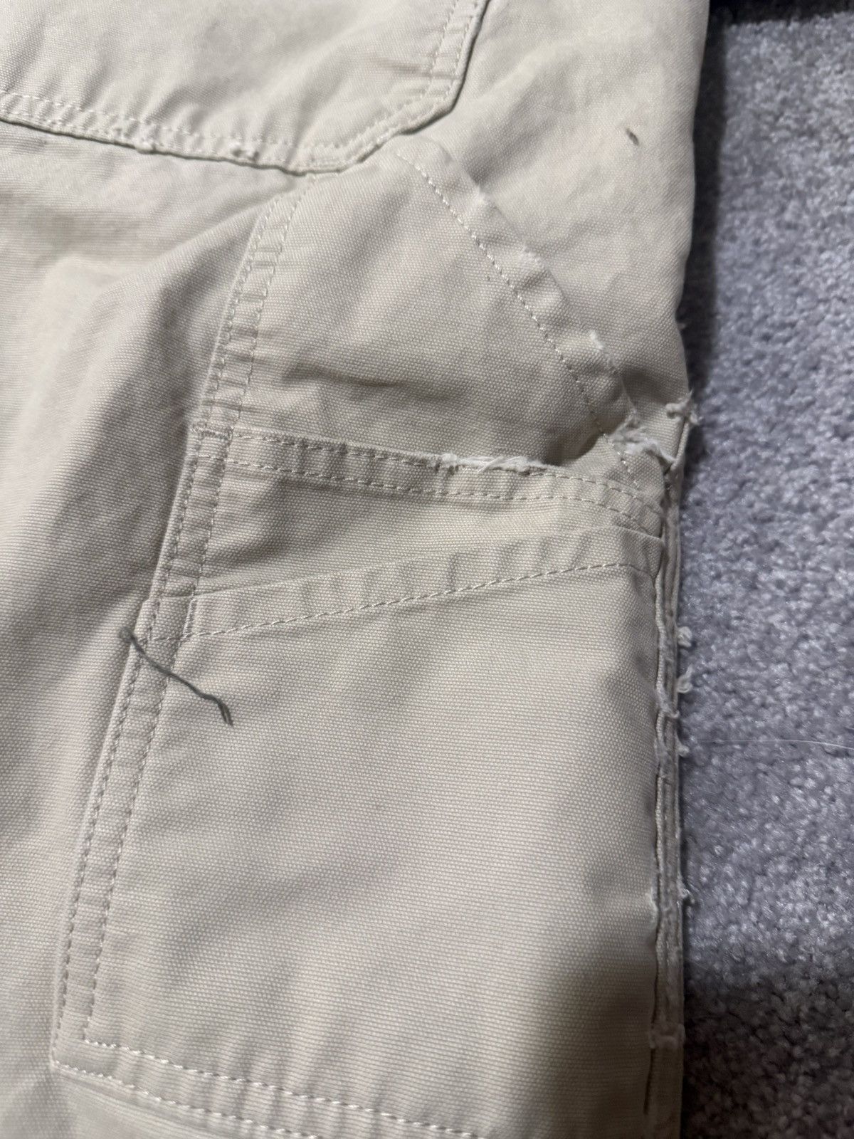 Vintage CUSTOM DISTRESSED BAGGY CARPENTER SHORTS 1 OF 1 Size US 38 / EU 54 - 7 Thumbnail