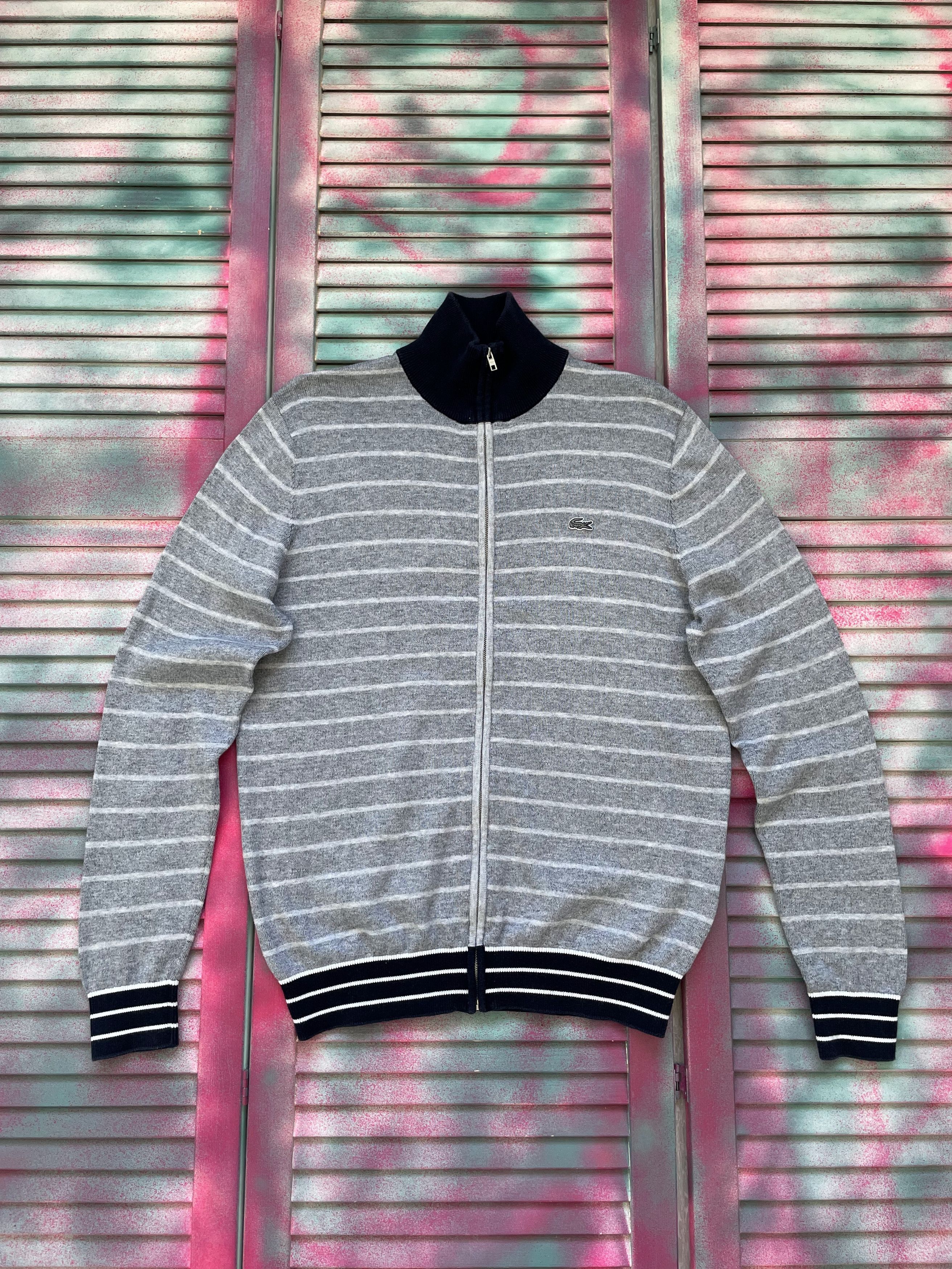 Lacoste Lacoste Zip Up Track Top Stripes Size US S / EU 44-46 / 1 - 1 Thumbnail