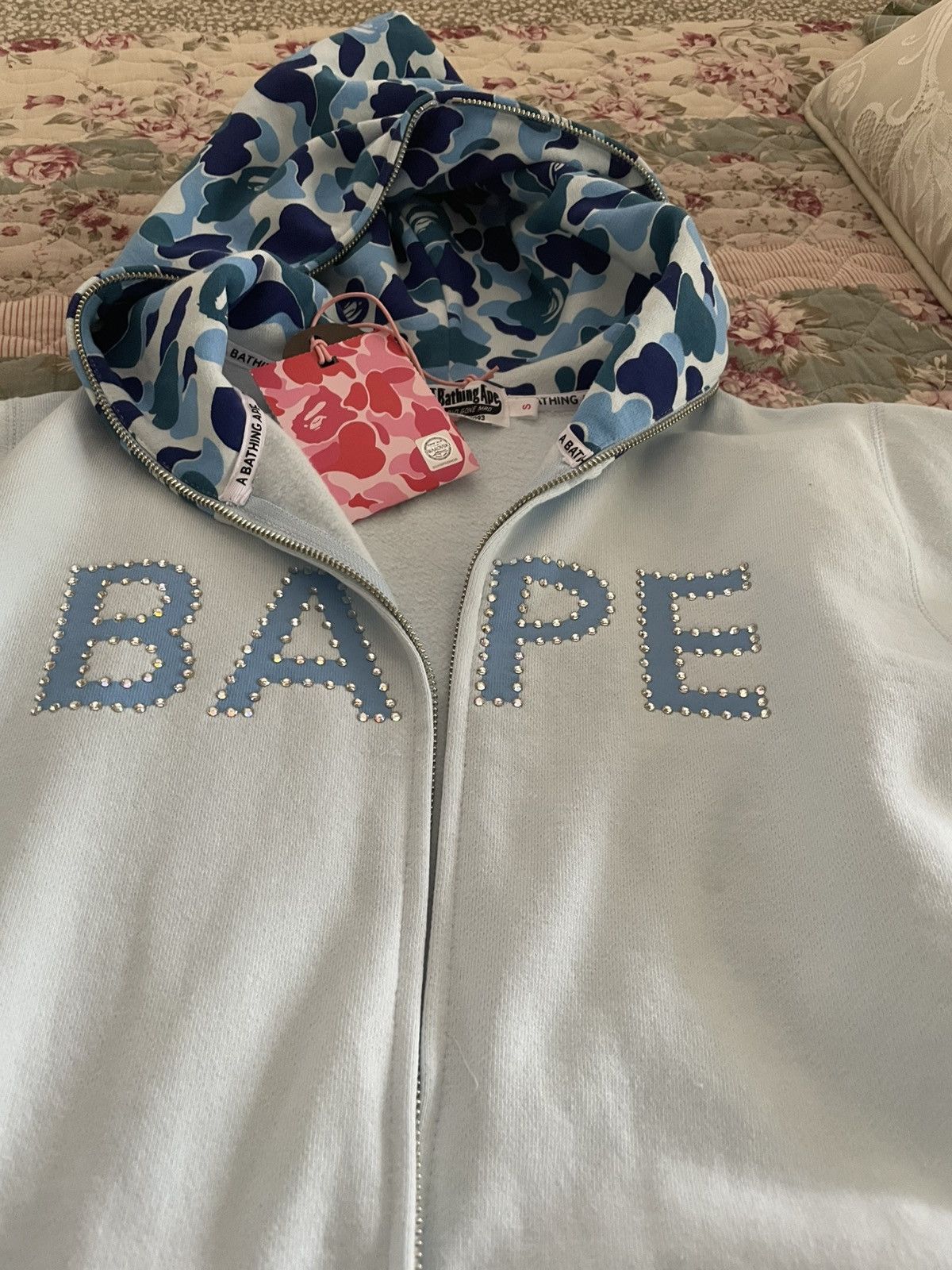 Bape ABC CAMO CRYSTAL STONE BAPE FULL ZIP HOODIE Size S / US 4 / IT 40 - 8 Thumbnail