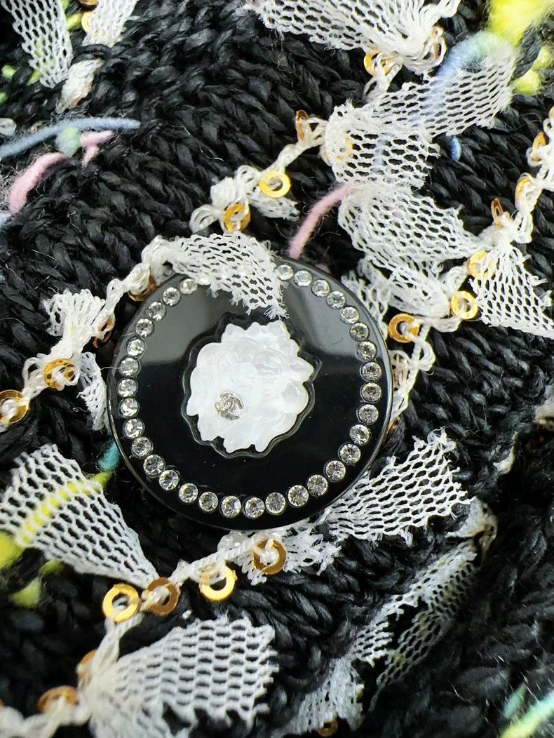Chanel Chanel 22p black background illusion wavy tassel knitted c Size XXS / US 00 / IT 34 - 7 Thumbnail