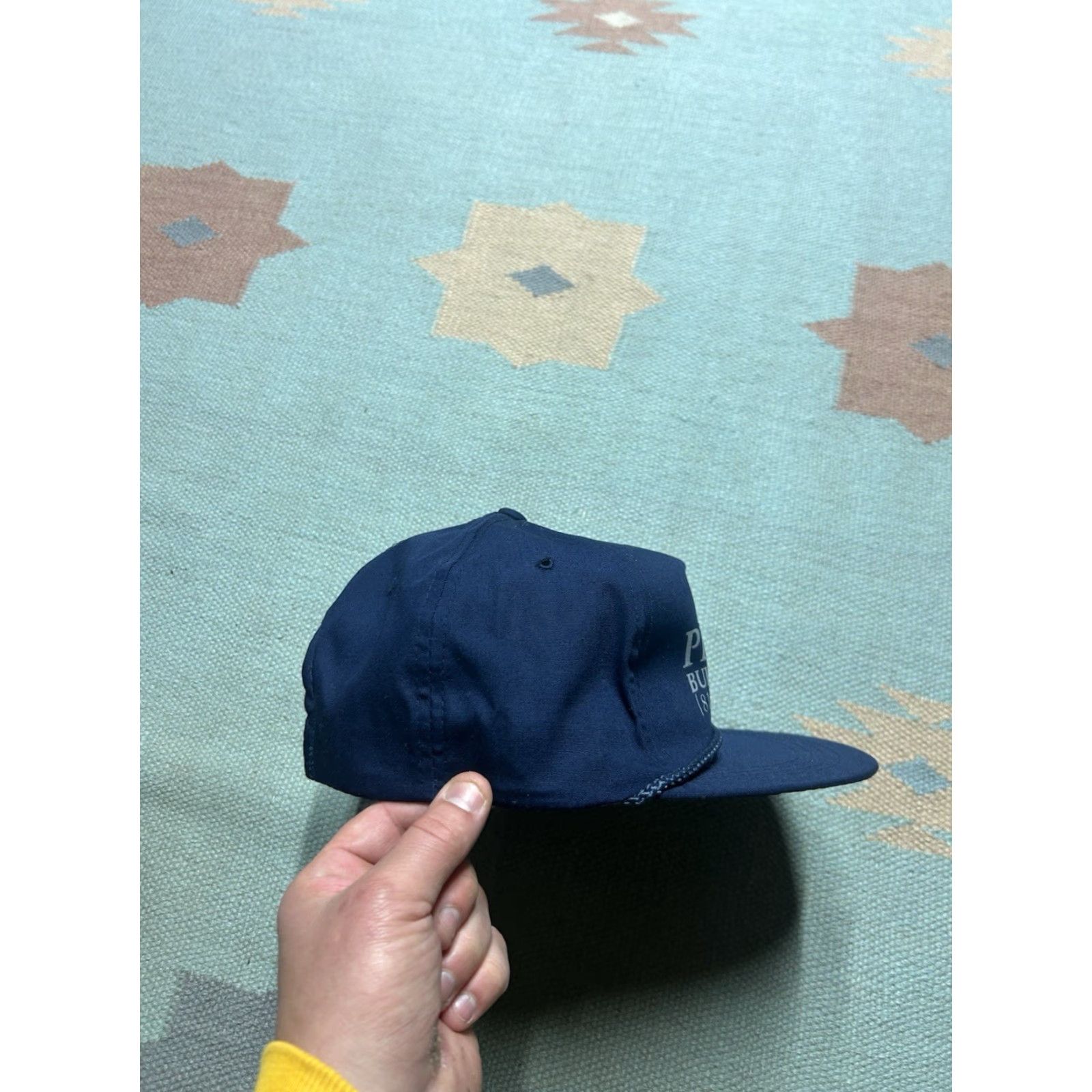 Vintage VINTAGE SnapBack hat cap Pratt Builders Michigan construction navy blue Size ONE SIZE - 8 Thumbnail