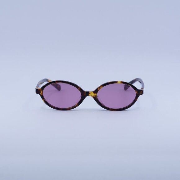 Miu Miu Miu Miu MU04ZSF VAU50D Sunglasses Honey Havana Oval Frame Size ONE SIZE - 3 Thumbnail