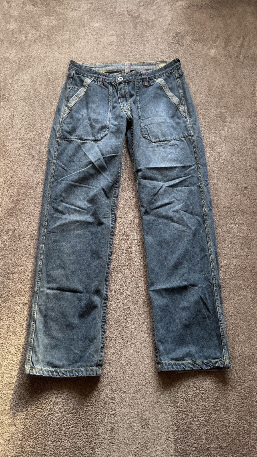 If Six Was Nine O’Neill Reversible distressed Mudwash Jean Y2K lgb jnco vibe Size US 32 / EU 48 - 7 Thumbnail