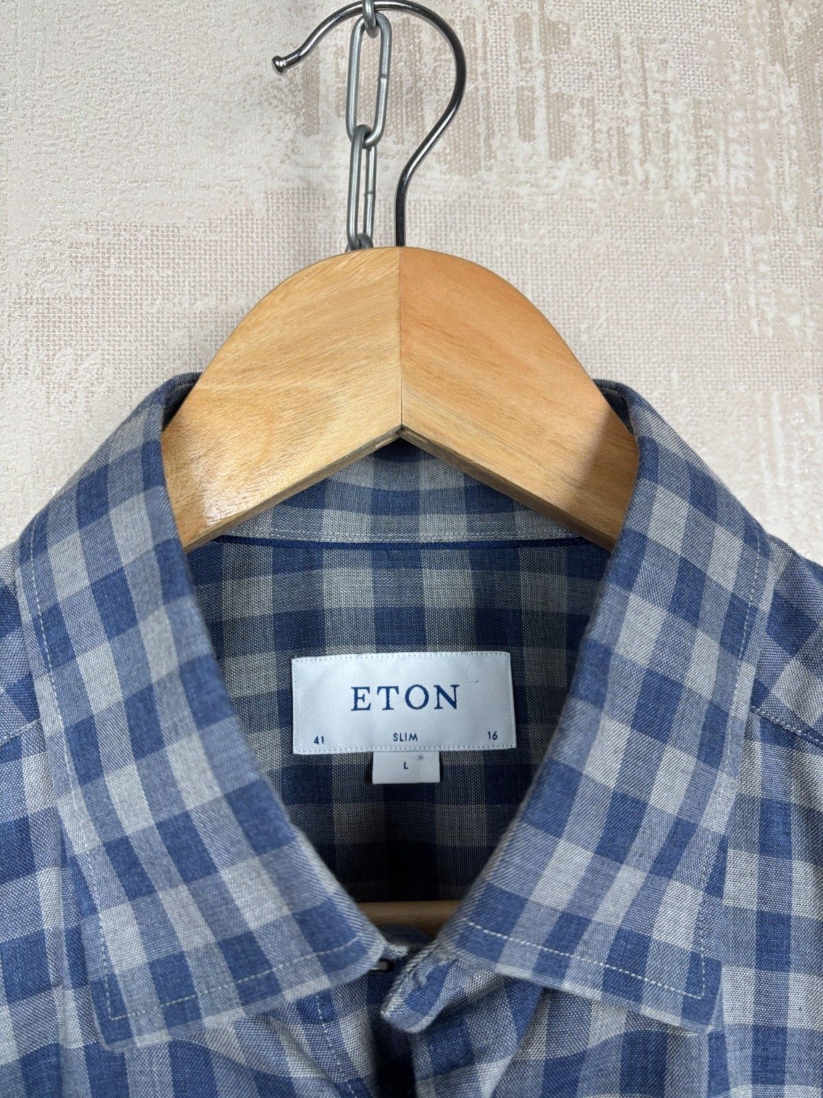 Eton Eton Lightweight Flannel Check Shirt Size L (41 / 16) Size US L / EU 52-54 / 3 - 4 Thumbnail