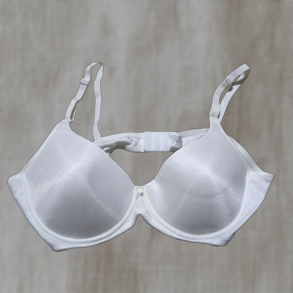Fruit Of The Loom VINTAGE Fruit of the Loom Women's T-Shirt Bra 40C White Wireless Adjustable Strap 90s Glam Girls Size ONE SIZE - 1 Thumbnail