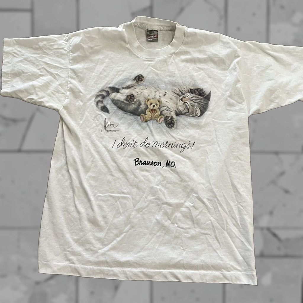 Fruit Of The Loom VINTAGE Fruit of the Loom T-Shirt Men Size Large Cotton USA Stitch Graphic White Size US L / EU 52-54 / 3 - 1 Thumbnail