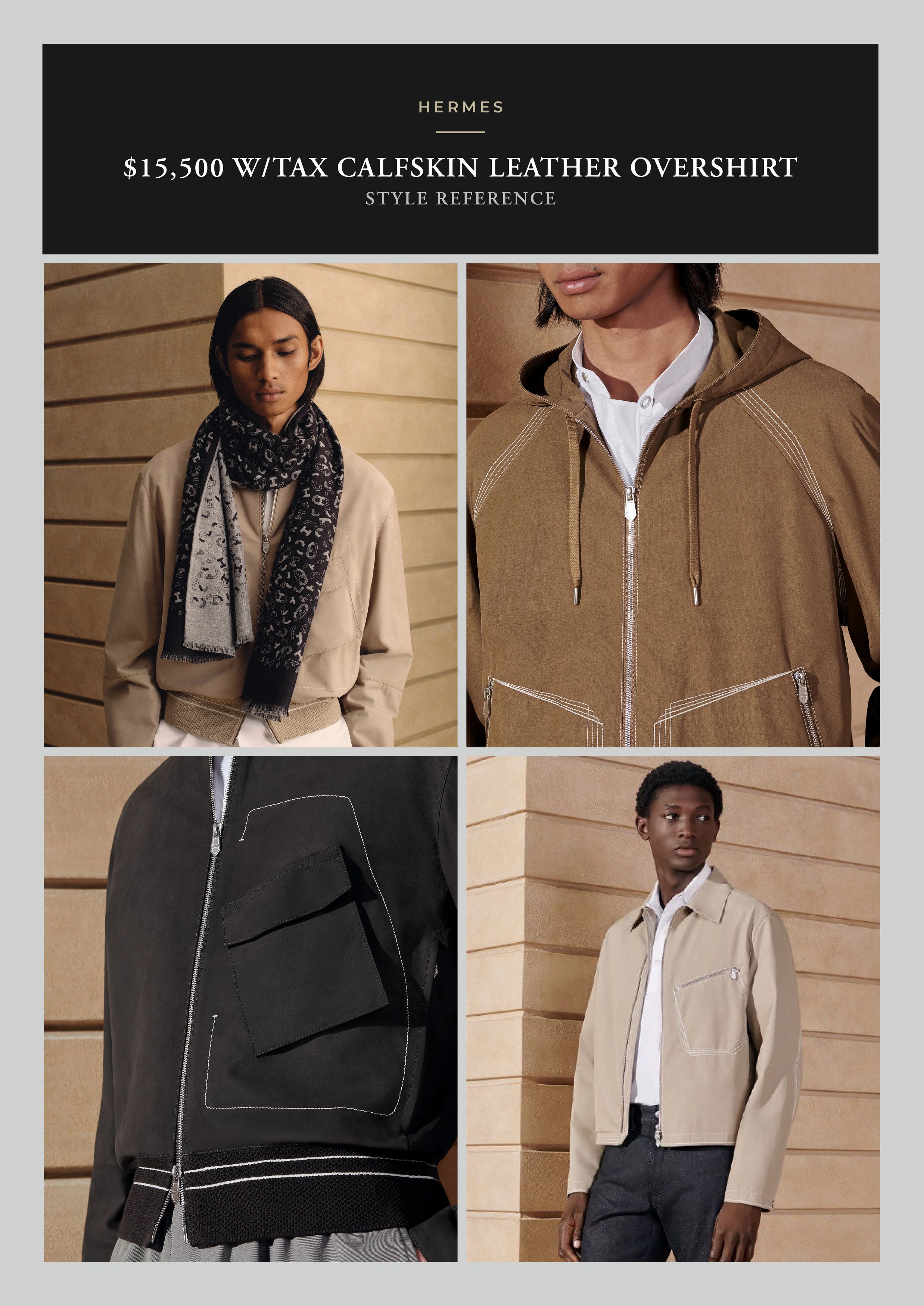 Hermes Best Dressed Ultra Rare $15K w/tax HERMES Calfskin Overshirt Size US XL / EU 56 / 4 - 12 Thumbnail