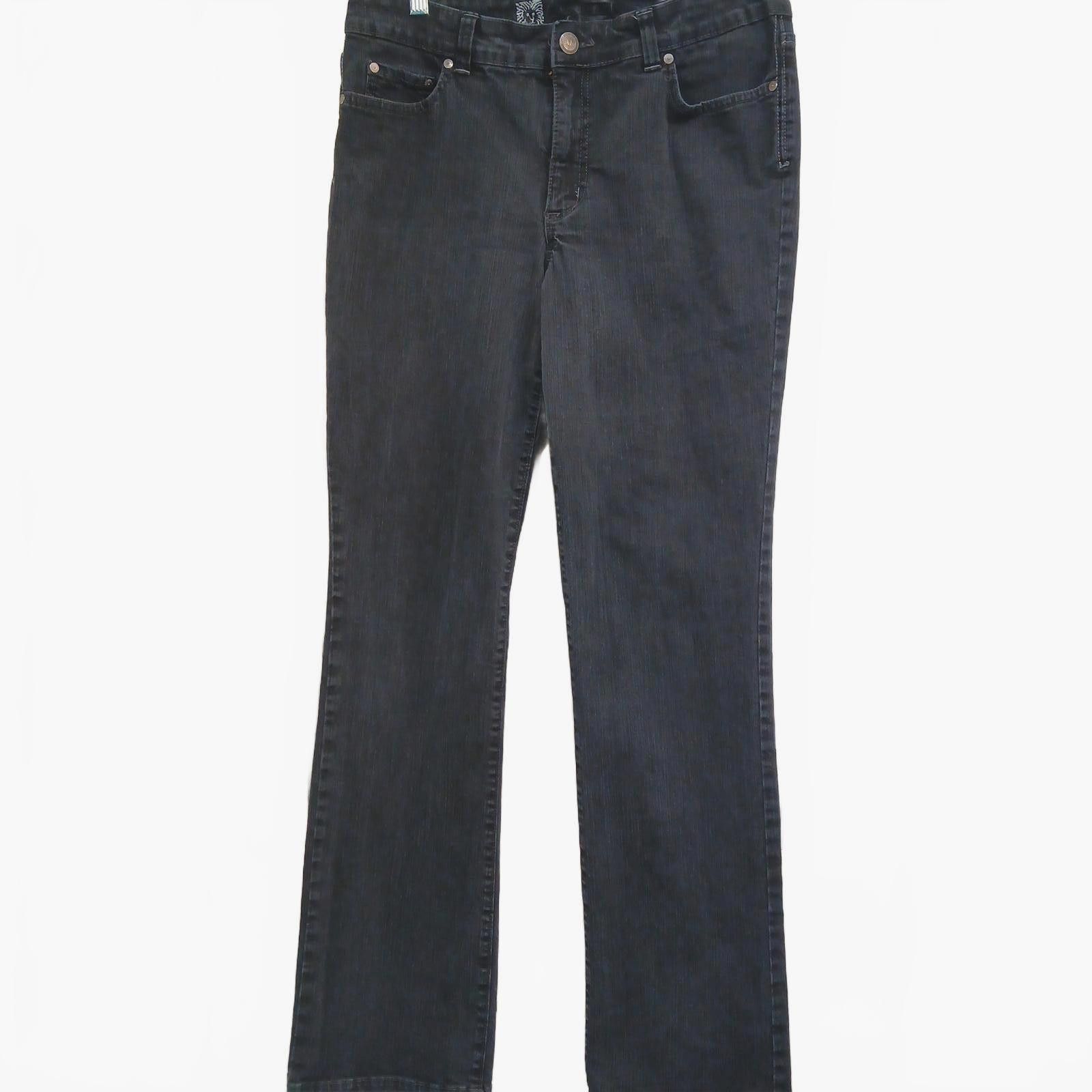 Designer Black AK Jeans Modern Sophisticate Boot Cut Jeans - Size 10 Size 32" / US 10 / IT 46 - 1 Thumbnail