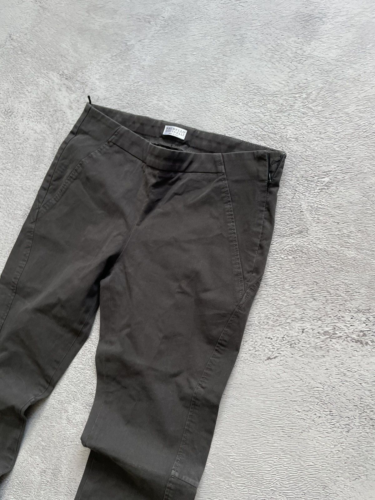 Brunello Cucinelli Luxury Pants Brunello Cucinelli Gray Cotton Made In Italy Size 27" / US 4 / IT 40 - 4 Thumbnail