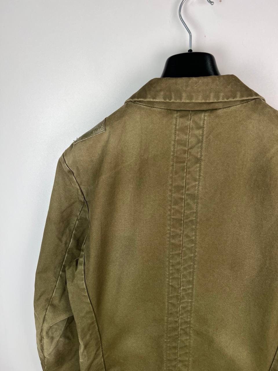 Diesel Diesel SK-Y78 khaki cotton leather trim blazer jacket Size US M / EU 48-50 / 2 - 10 Thumbnail