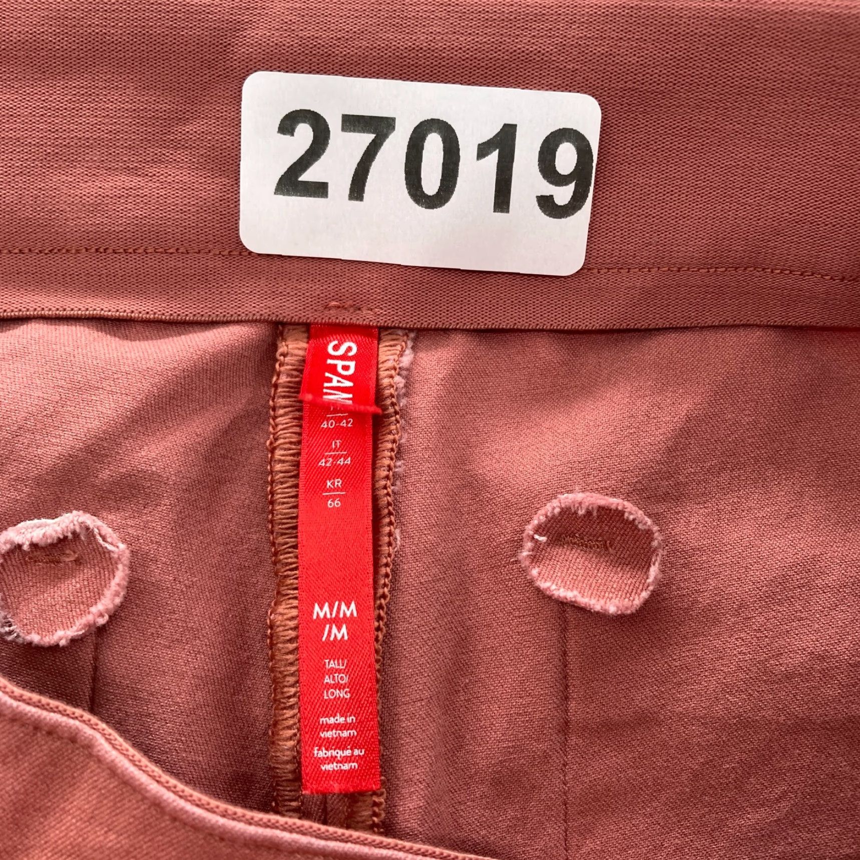 Spanx Spanx Polished Pants Women's Medium Tall Red Stretch Pull On Slim Leg Tapered Size 32" / US 10 / IT 46 - 4 Thumbnail