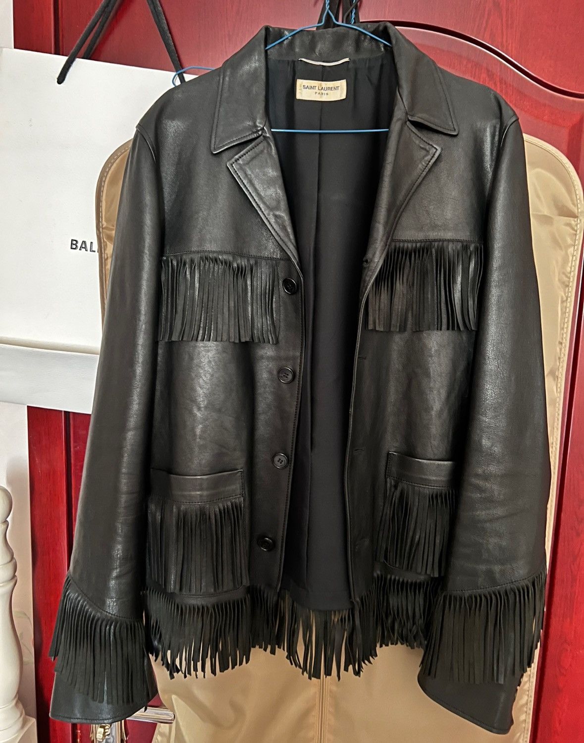 Saint Laurent Paris Saint Laurent Paris 13fw fringed leather jacket-2505 Size US M / EU 48-50 / 2 - 3 Thumbnail