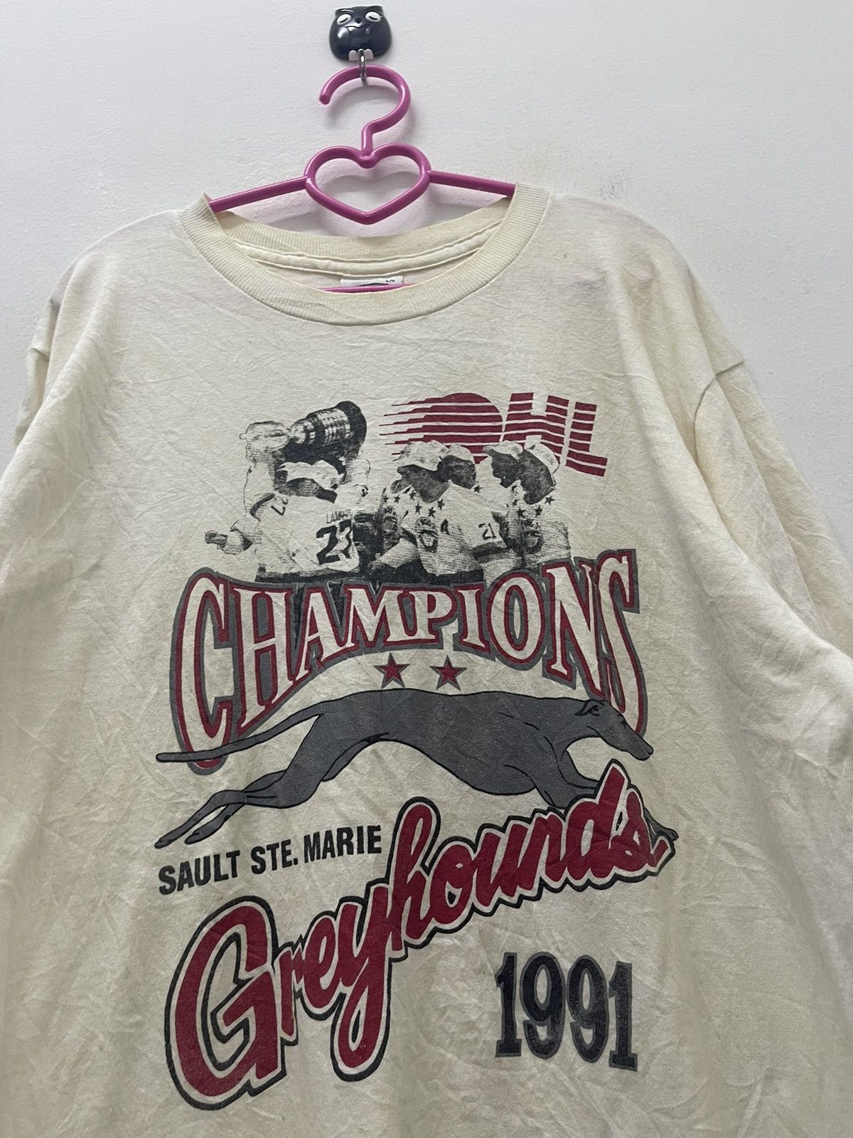 NHL Rare Vintage SAULT ST MARIE GREYHOUNDS 1991 Champion Size US L / EU 52-54 / 3 - 2 Thumbnail