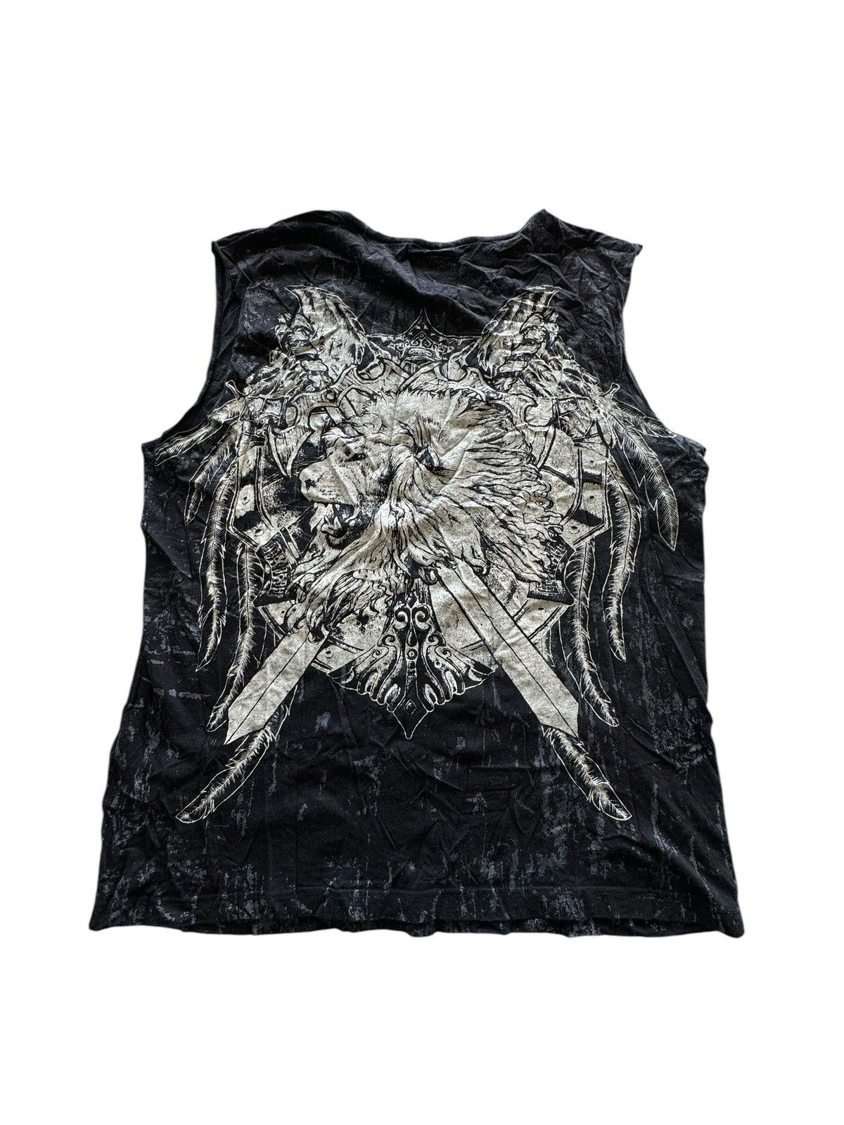 Other Lush Grunge Baroque Y2K Hand Cut Tank Top Size US L / EU 52-54 / 3 - 3 Thumbnail