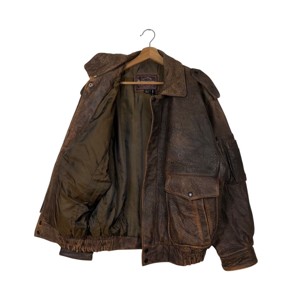 Japanese Brand × Vintage 📌Vintage Bomber Leather Jacket Lordanthony Issey Miyake Size US L / EU 52-54 / 3 - 12 Thumbnail