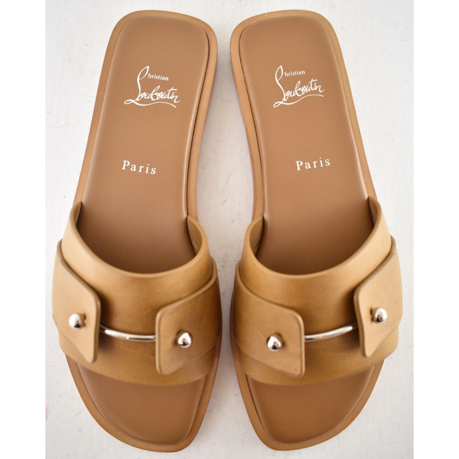 Christian Louboutin Christian Louboutin Chambelimule Flat Tera Brown Sandal 36 Size US 6 / IT 36 - 11 Thumbnail