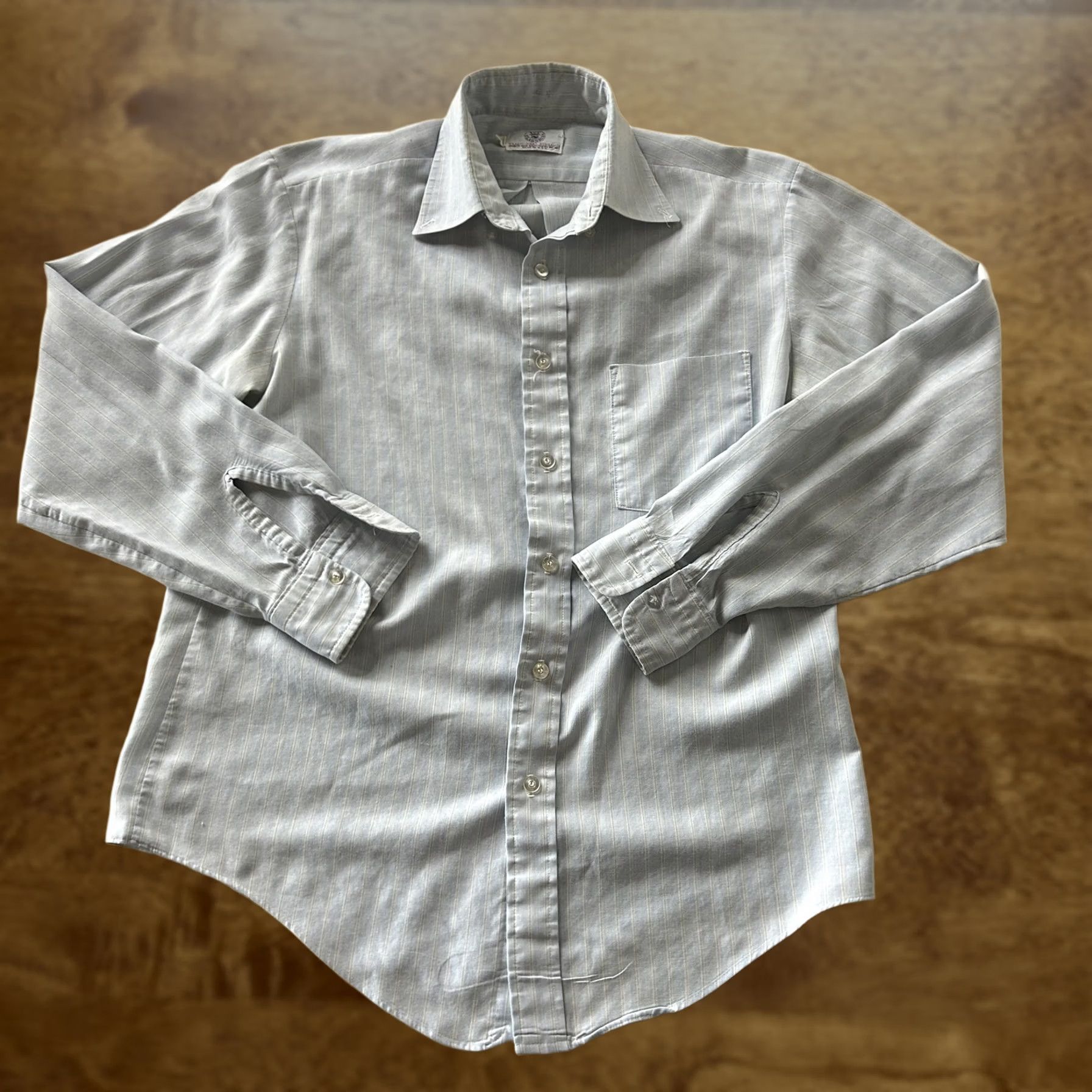 Vintage VINTAGE Ivy Classics Dress Shirt Mens 15.5 34/35 Blue Stripe Classic Fit Shirt Size 42R - 1 Thumbnail
