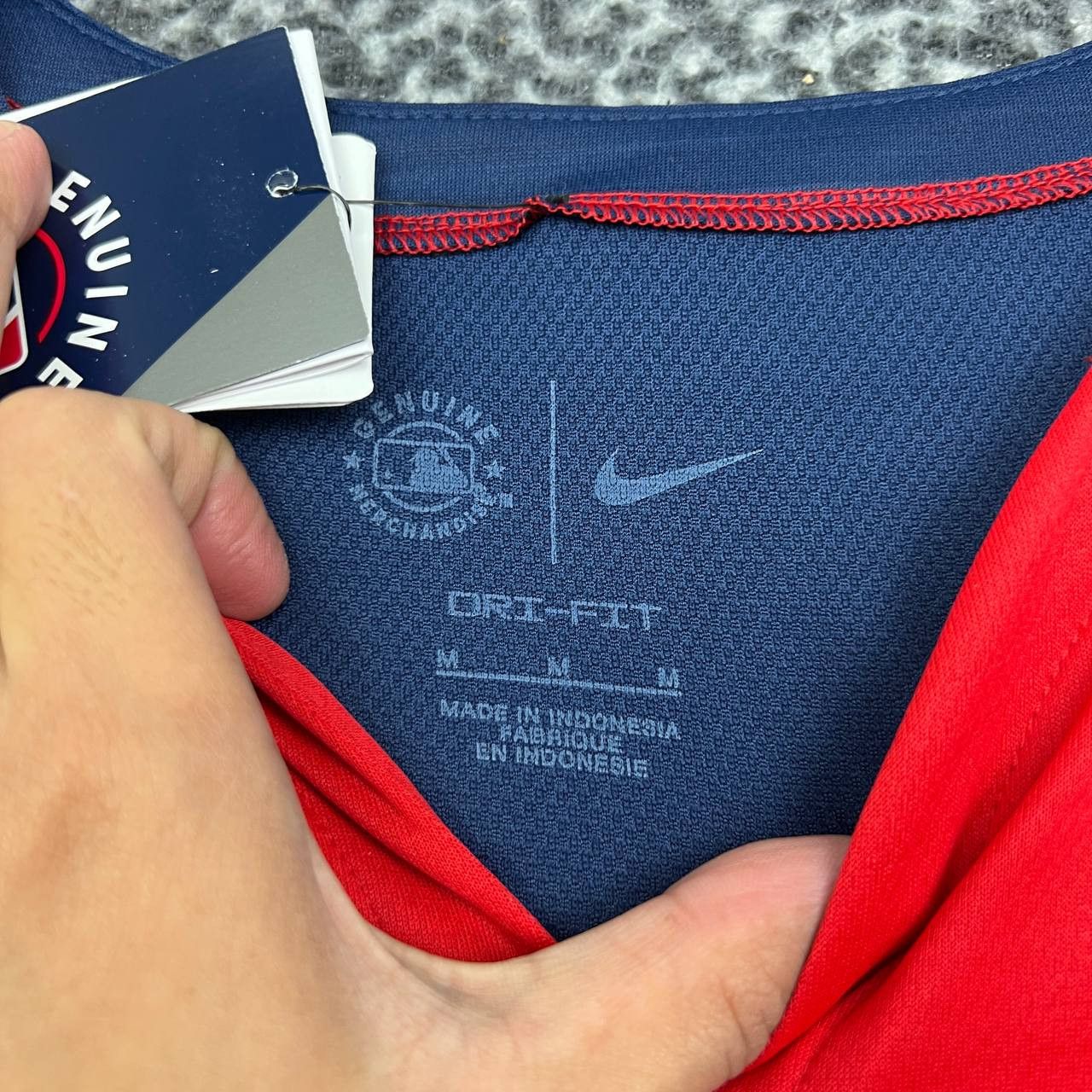 Nike Nike Shirt Women Medium Red Blue Washington Nationals New M Size M / US 6-8 / IT 42-44 - 3 Thumbnail