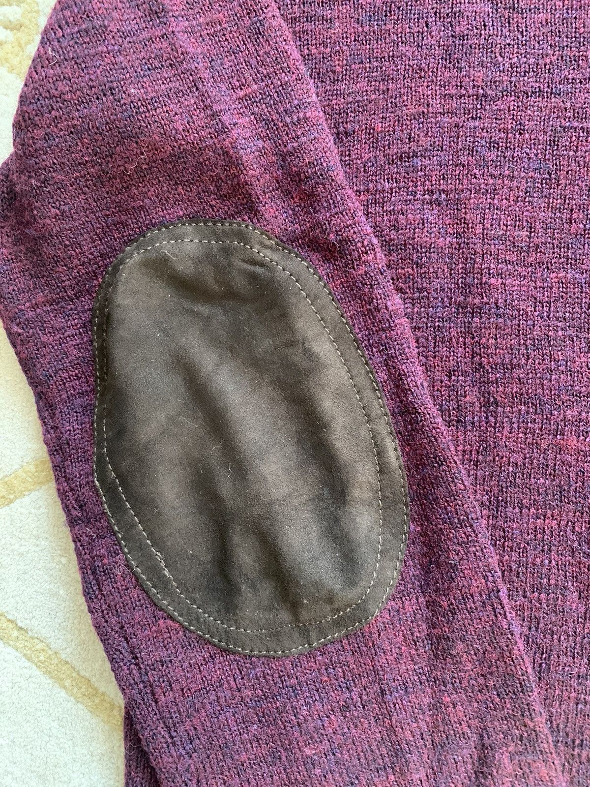 J.Crew Merino Wool Slim Elbow Patch V-Neck Sweater Size US M / EU 48-50 / 2 - 3 Thumbnail