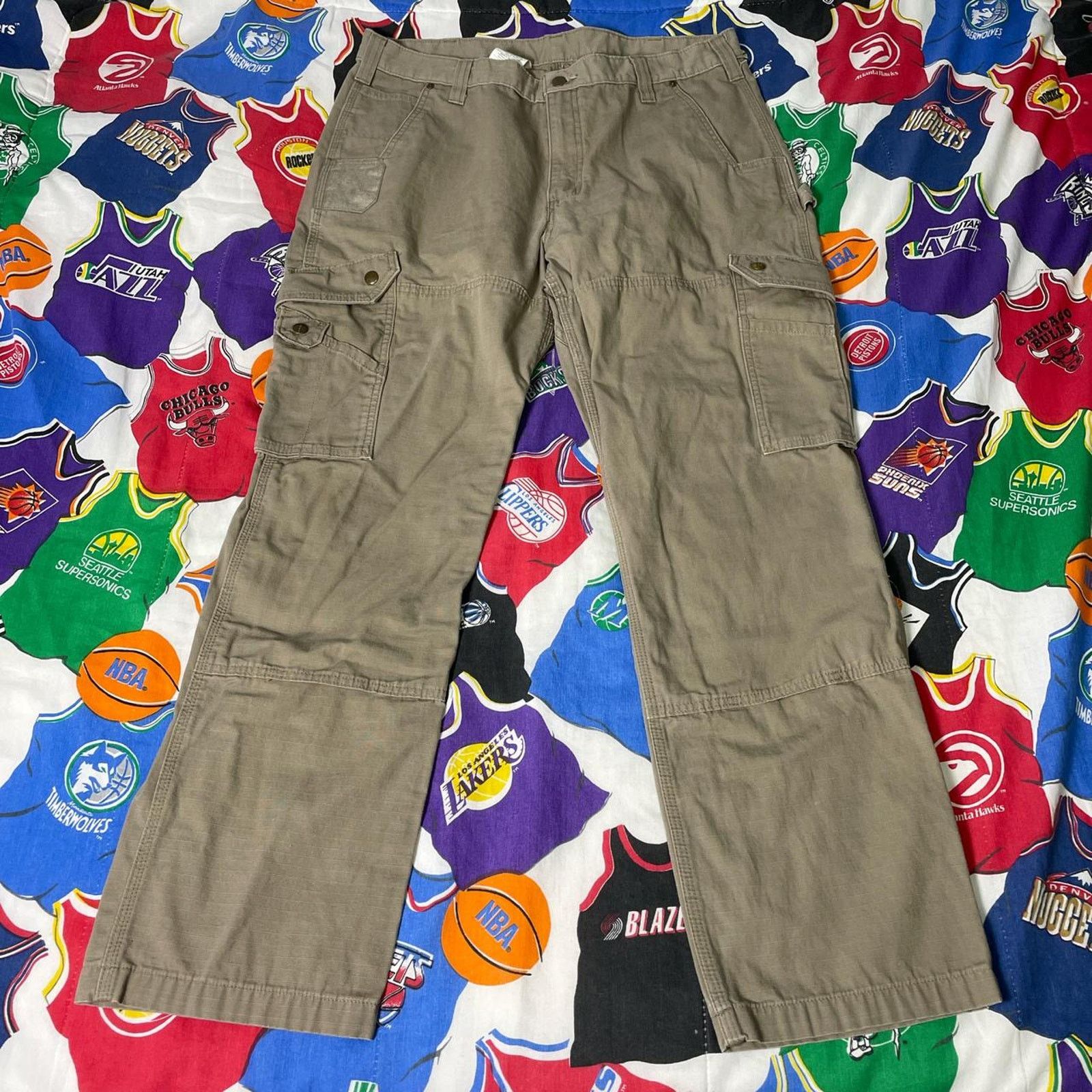 Carhartt × Vintage Vintage Carhartt Tactical Cargo Double Knee Workwear Pants Size US 38 / EU 54 - 2 Thumbnail